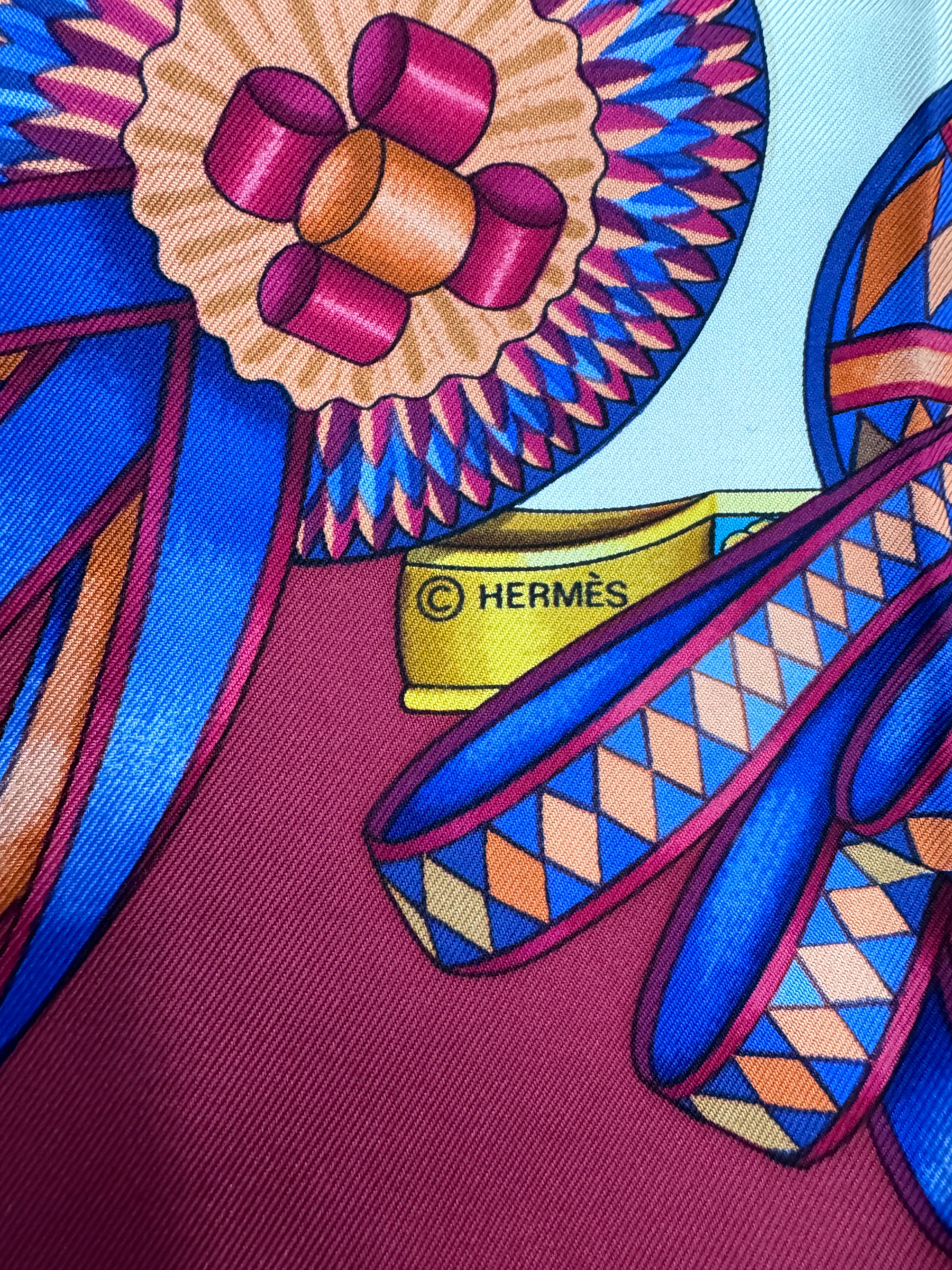 Hermes Les Rubans du Cheval Silk Scarf