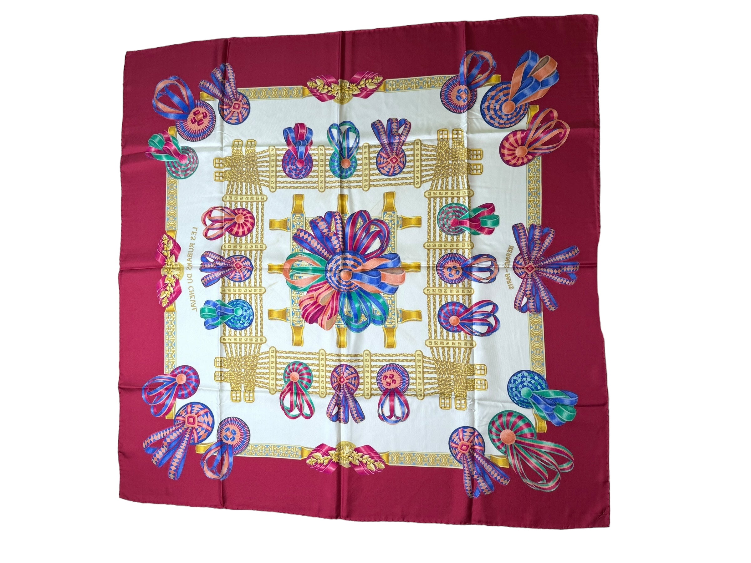 【新品タグ付き】HERMÈS LES RUBANS DU CHEVAL スカーフ Hermes Les Rubans du Cheval Silk Scarf | The Little Purse