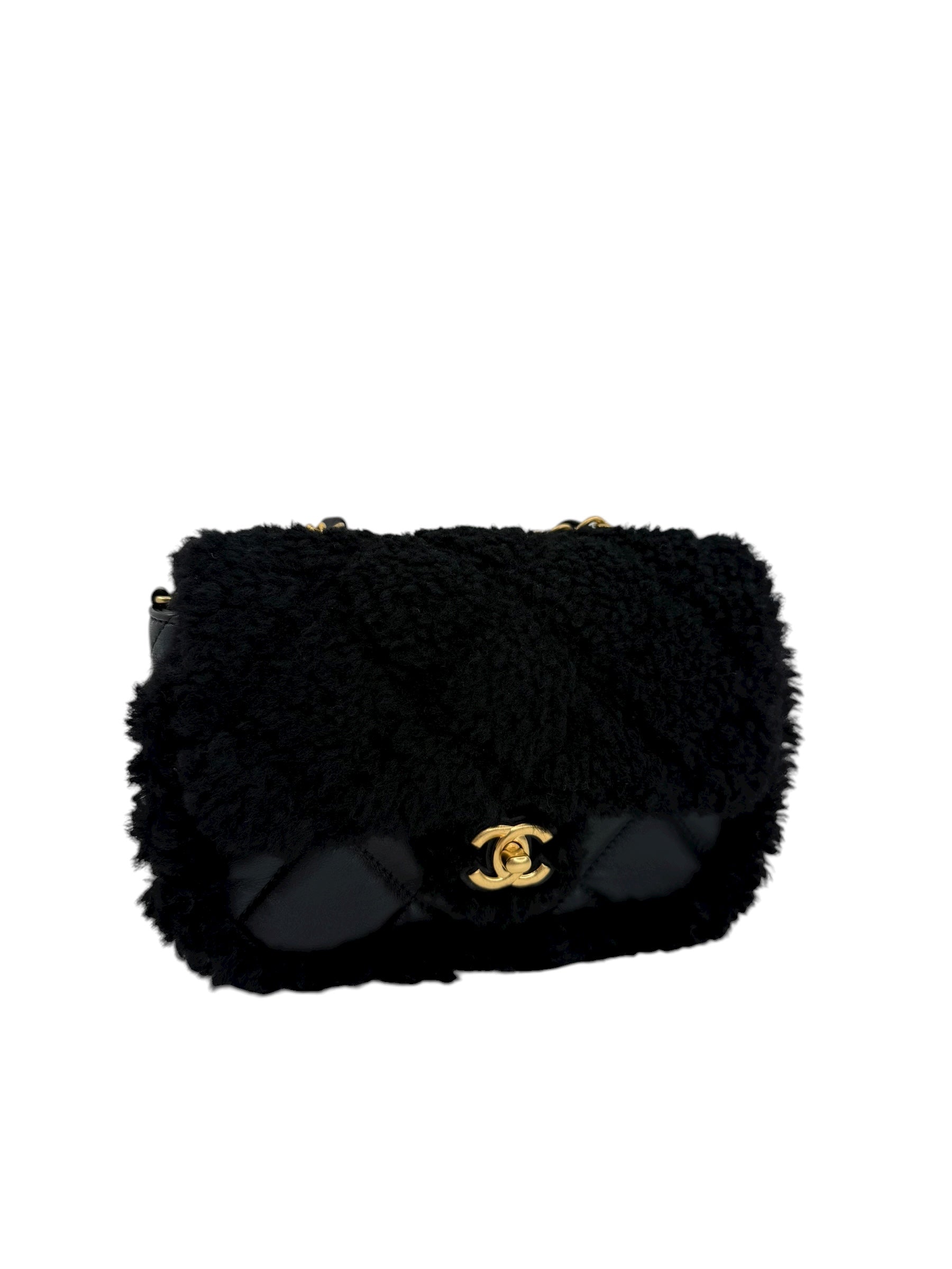 Chanel Mini Shearling Flap Bag | The Little Purse