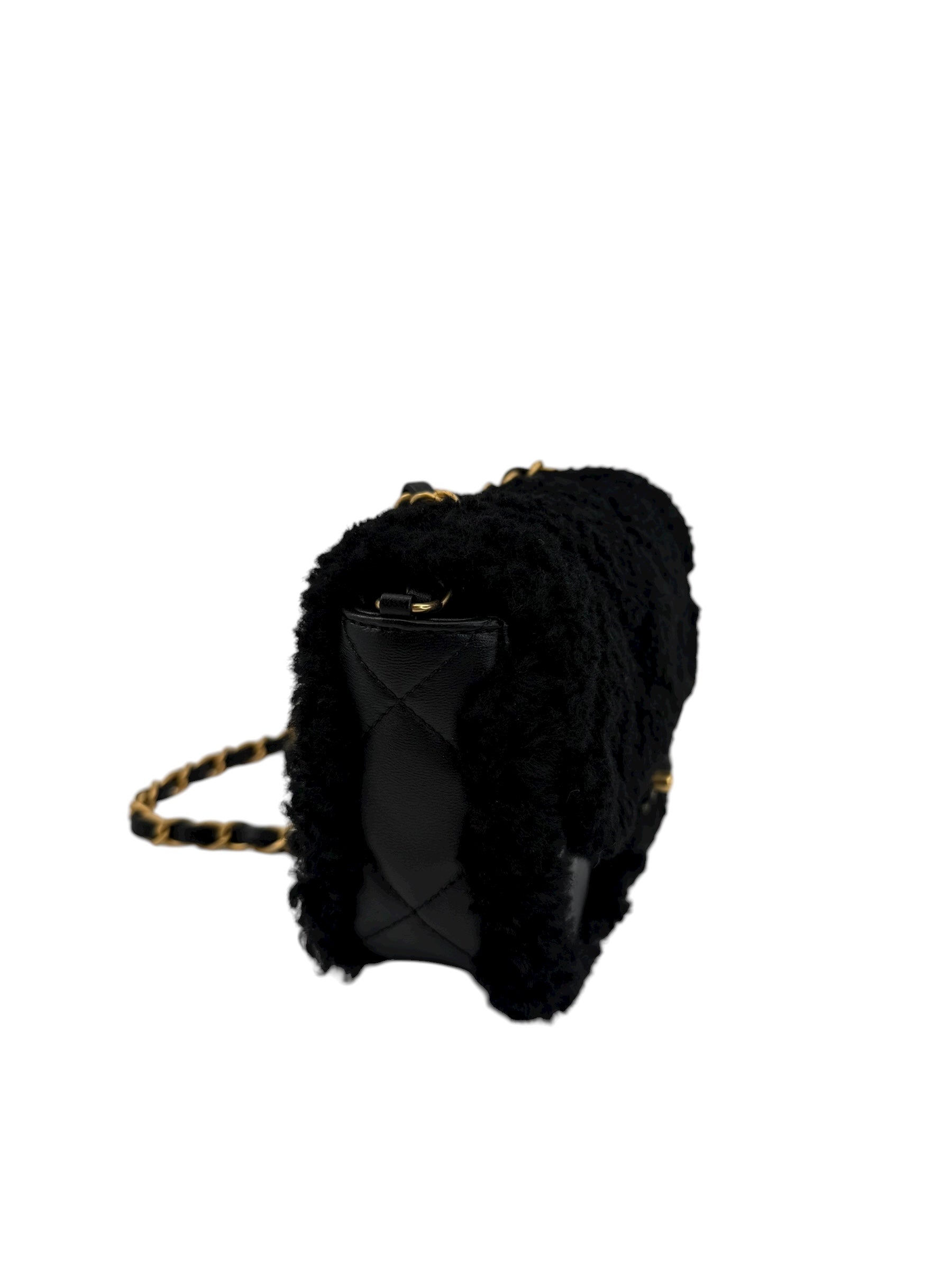 Chanel Mini Shearling Flap Bag | The Little Purse