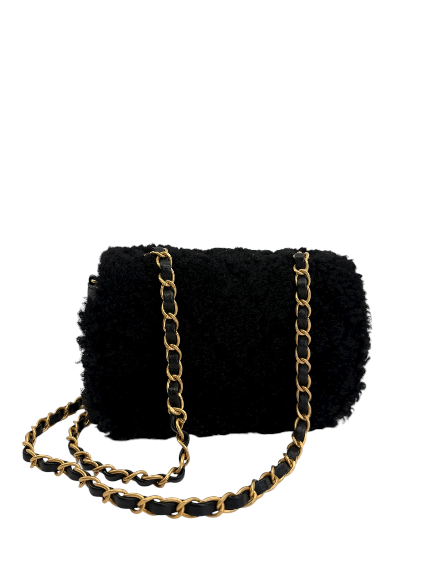 Chanel Mini Shearling Flap Bag