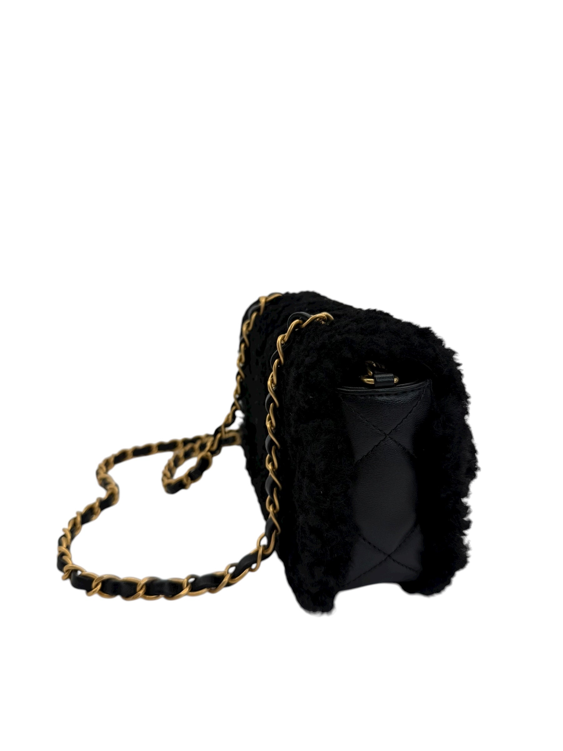 Chanel Mini Shearling Flap Bag