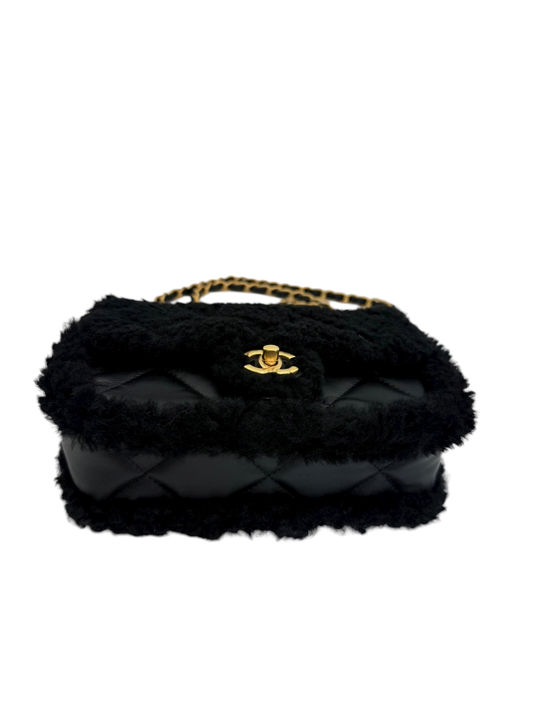 Chanel Mini Shearling Flap Bag