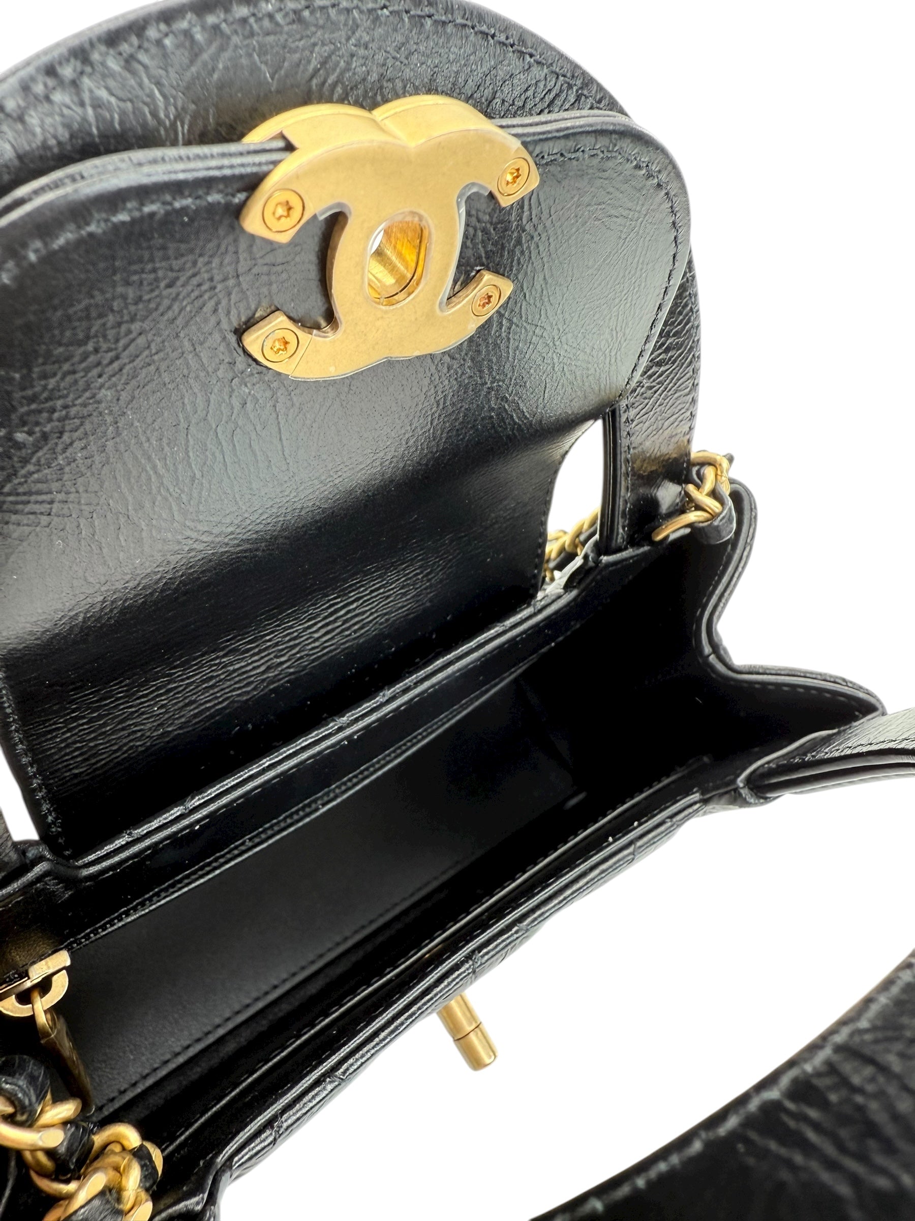 Chanel Shiny Calfskin Mini Kelly