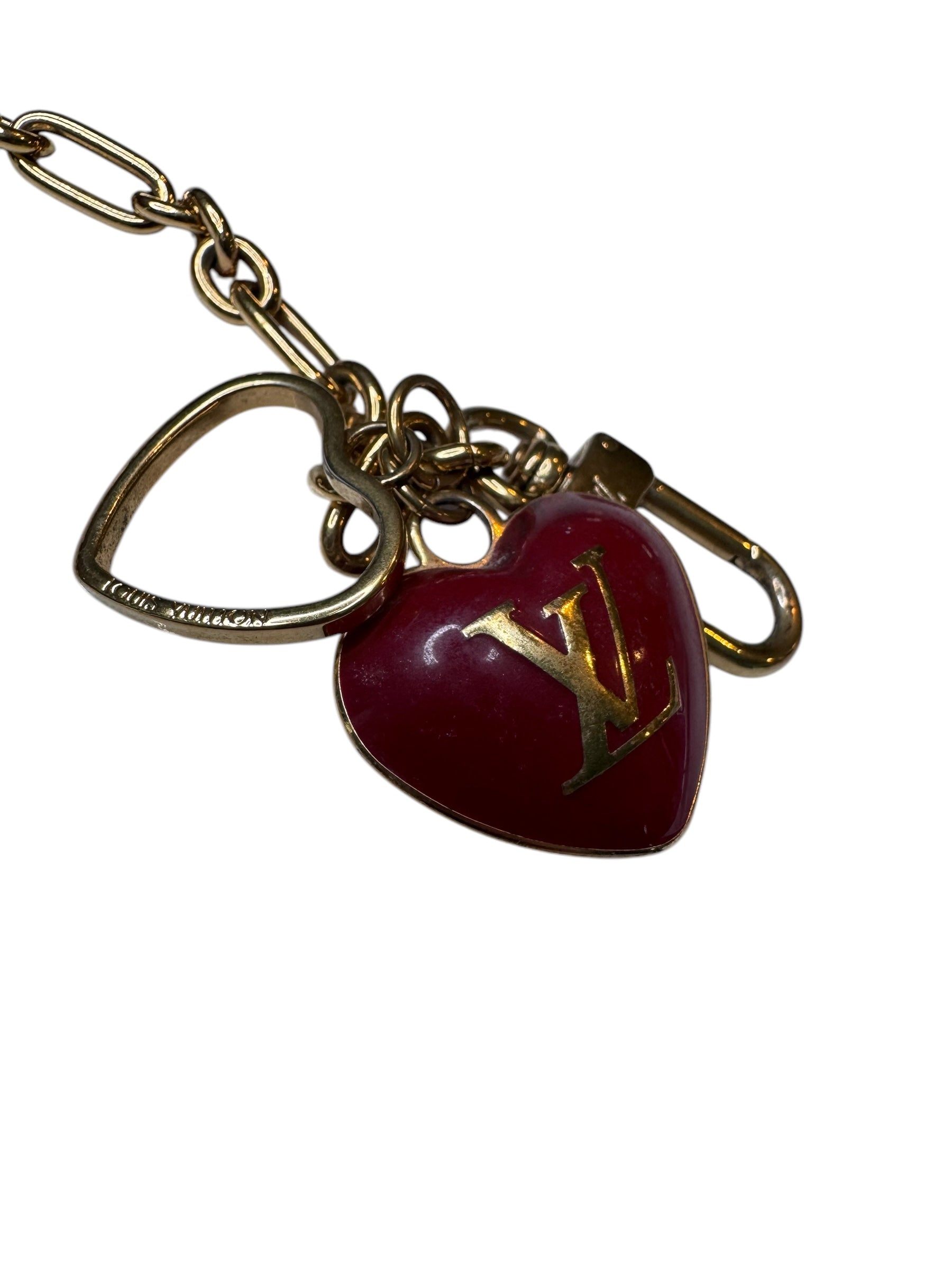 Louis Vuitton Vernis Heart Coin Purse Charm