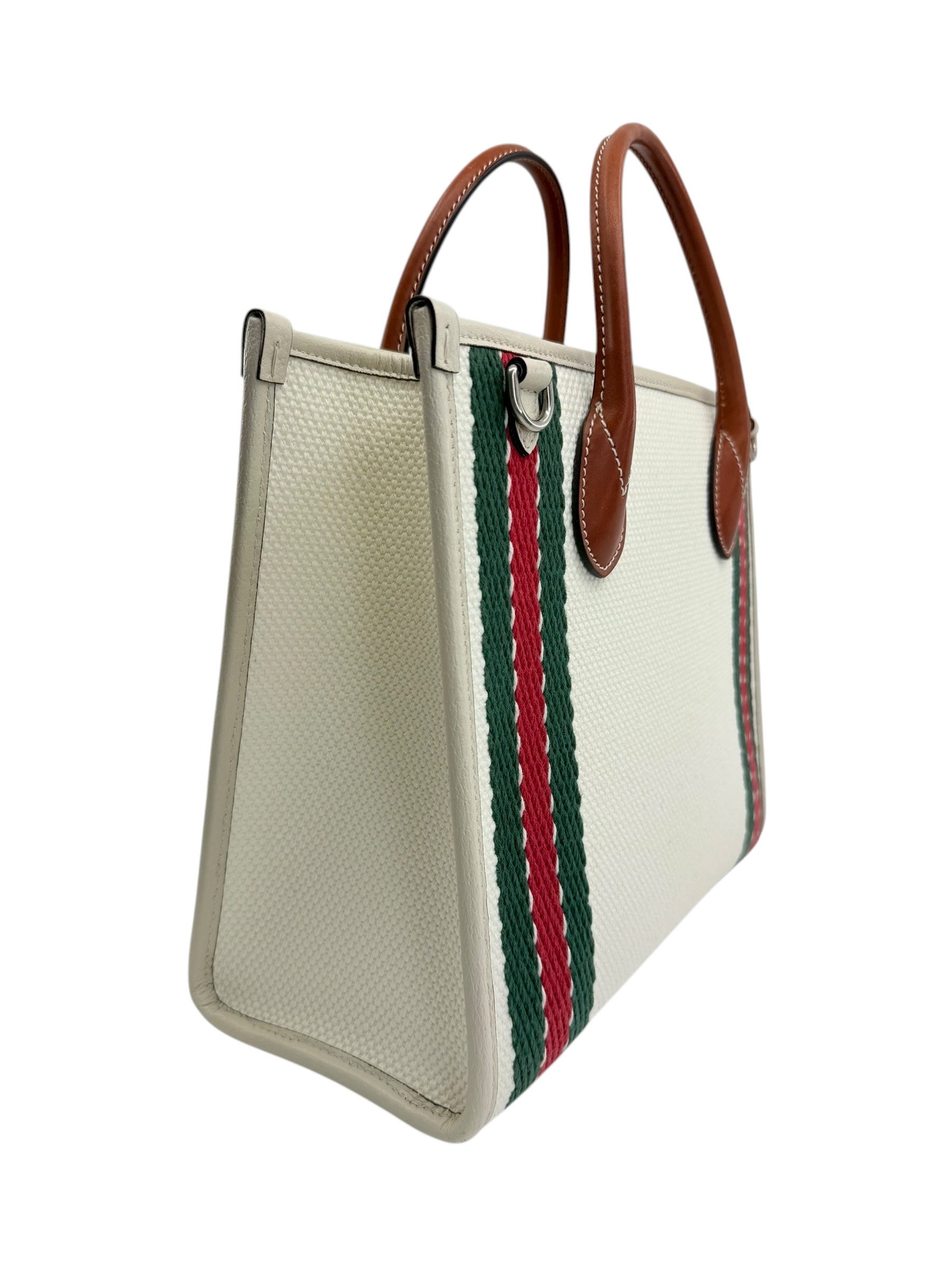 Gucci Embroidered Canvas GG Tote