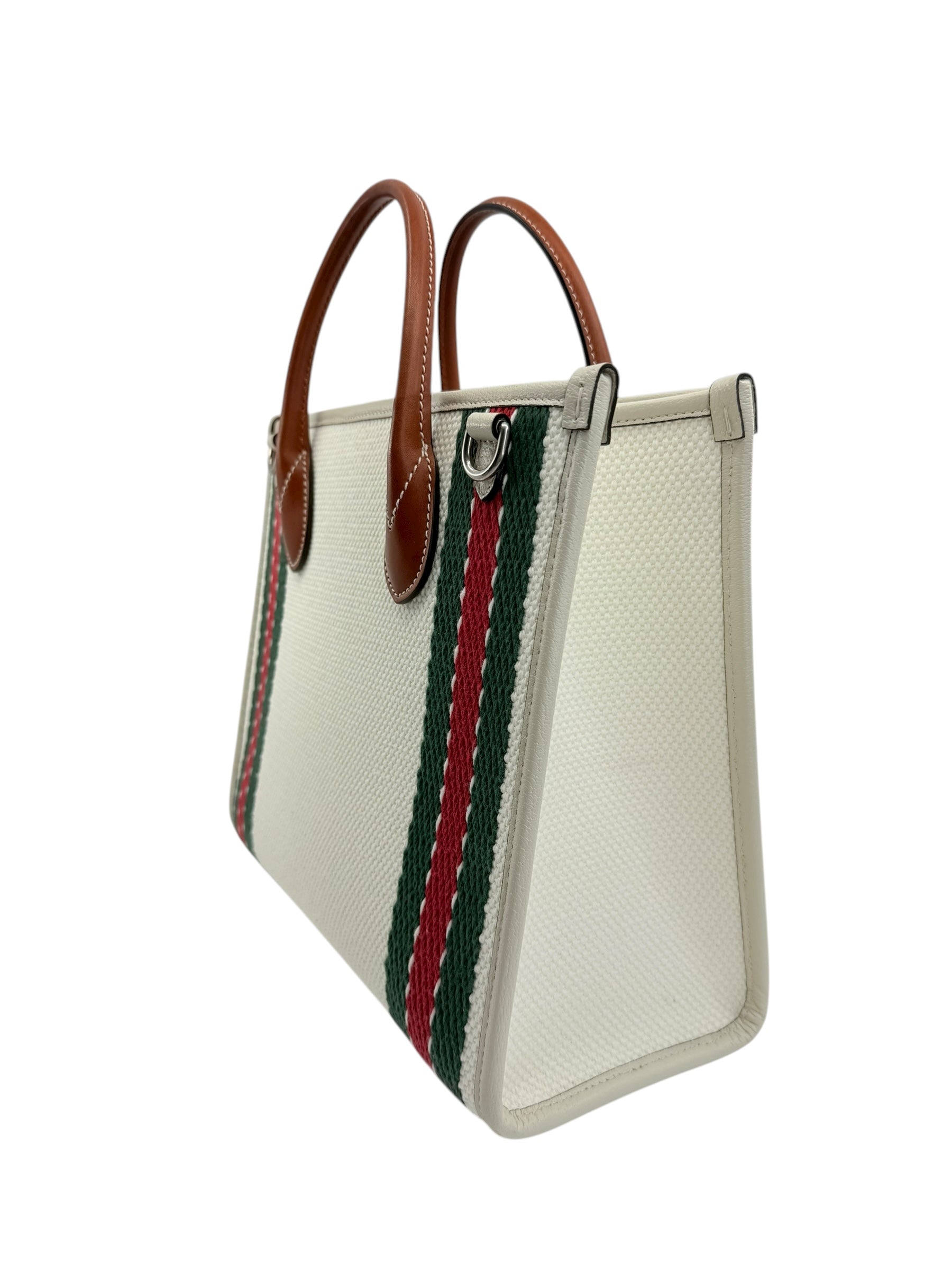 Gucci Embroidered Canvas GG Tote