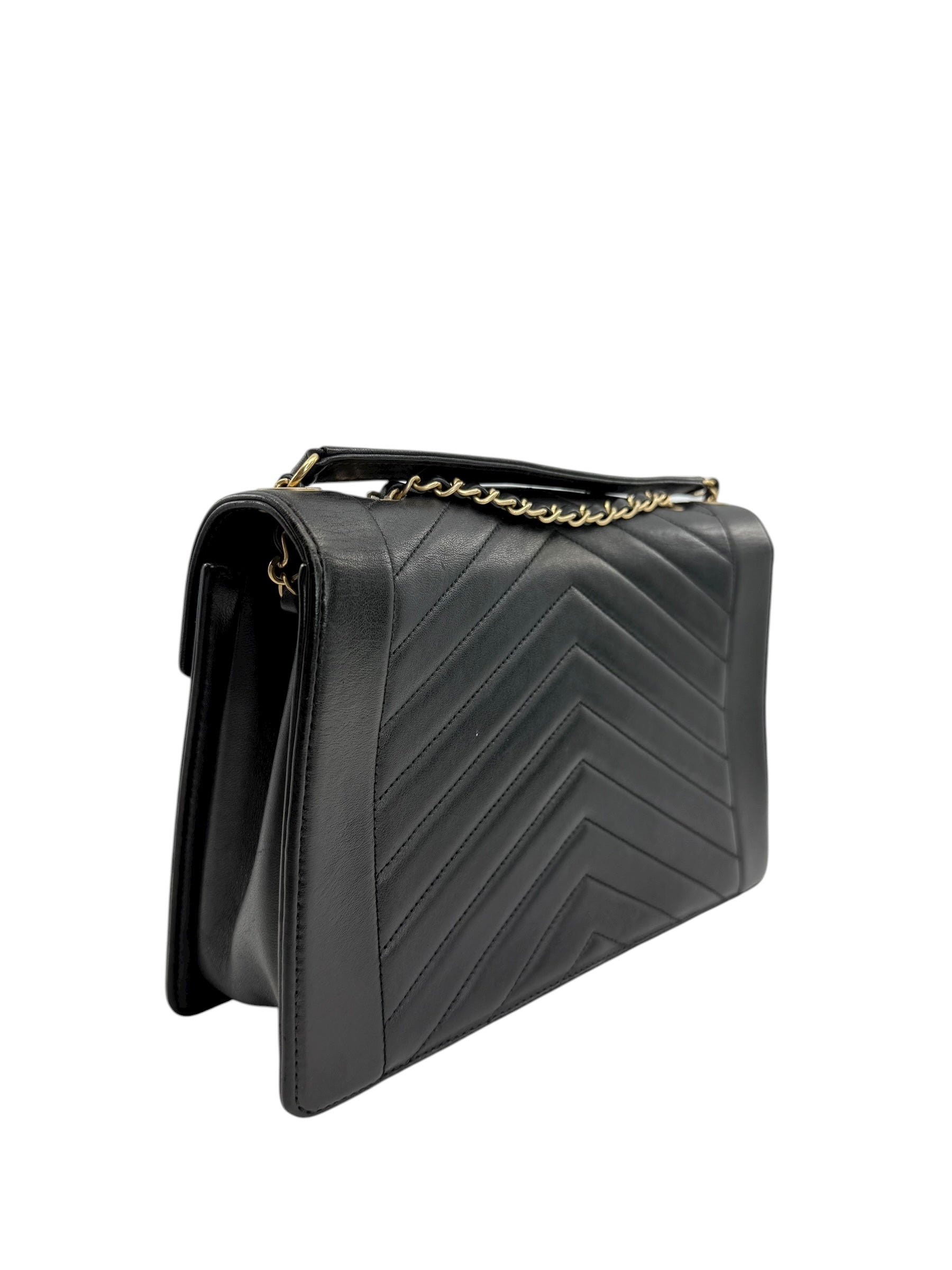 Chanel Reversed Chevron Flap Bag