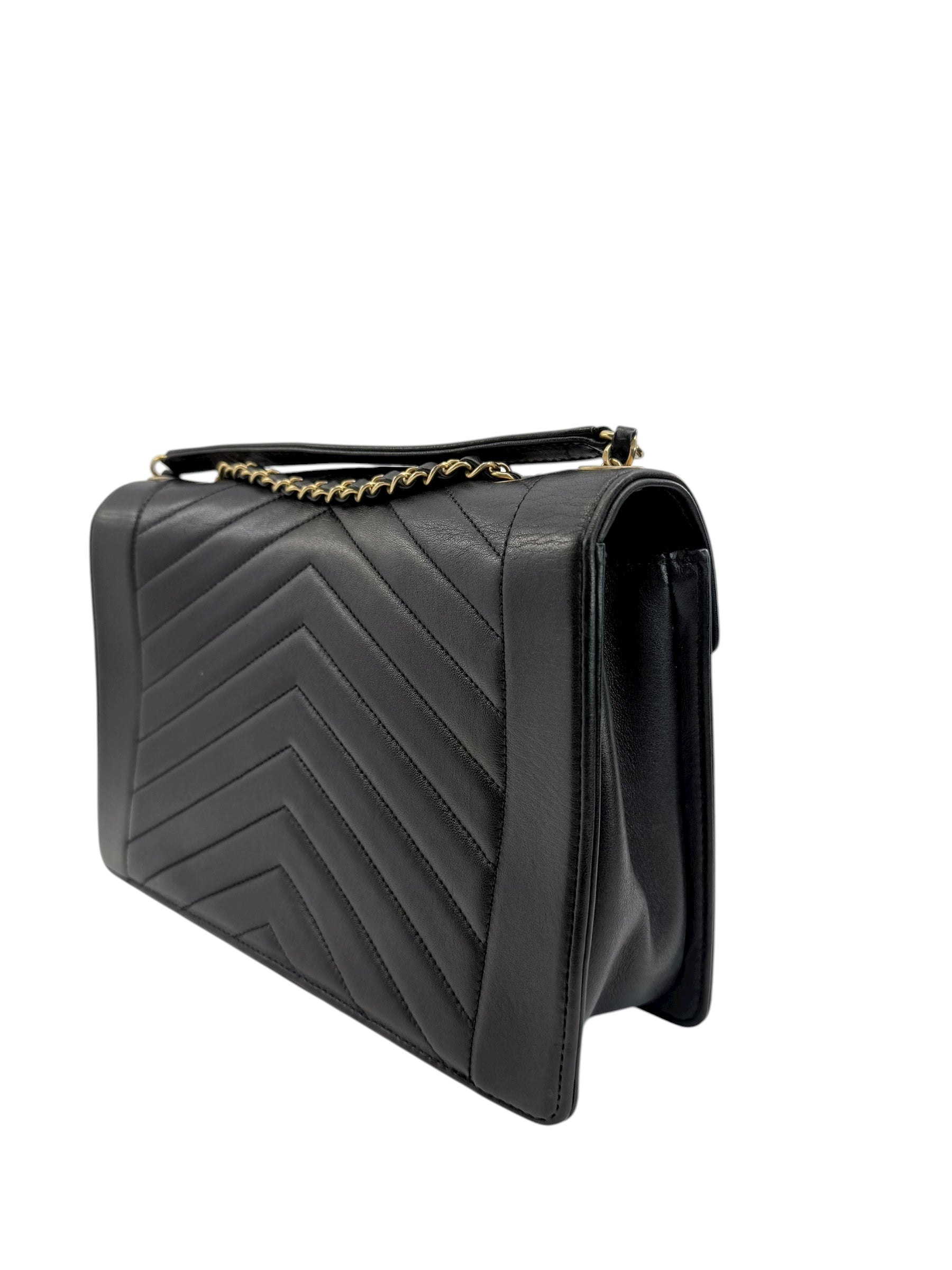 Chanel Reversed Chevron Flap Bag