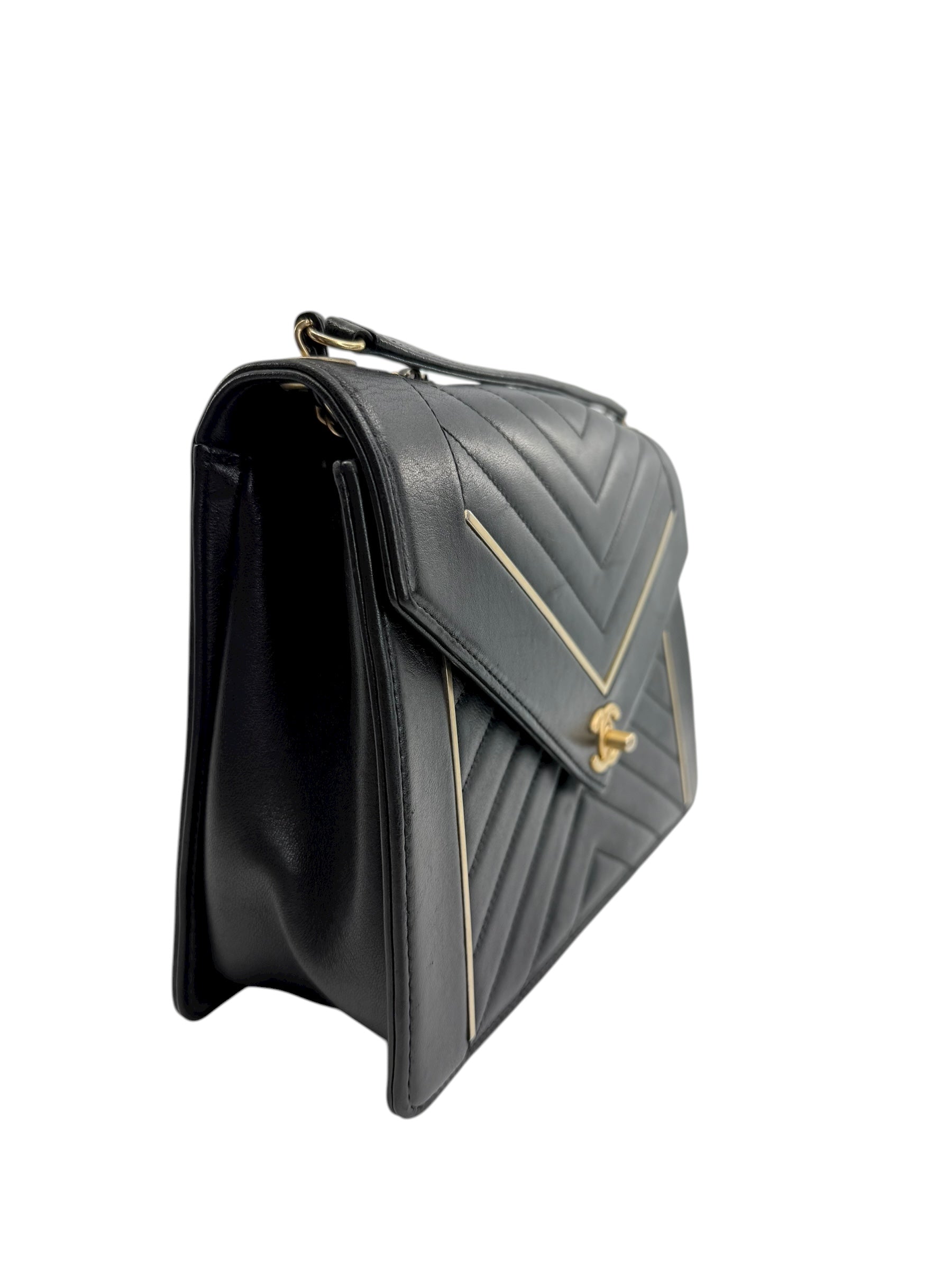 Chanel Reversed Chevron Flap Bag