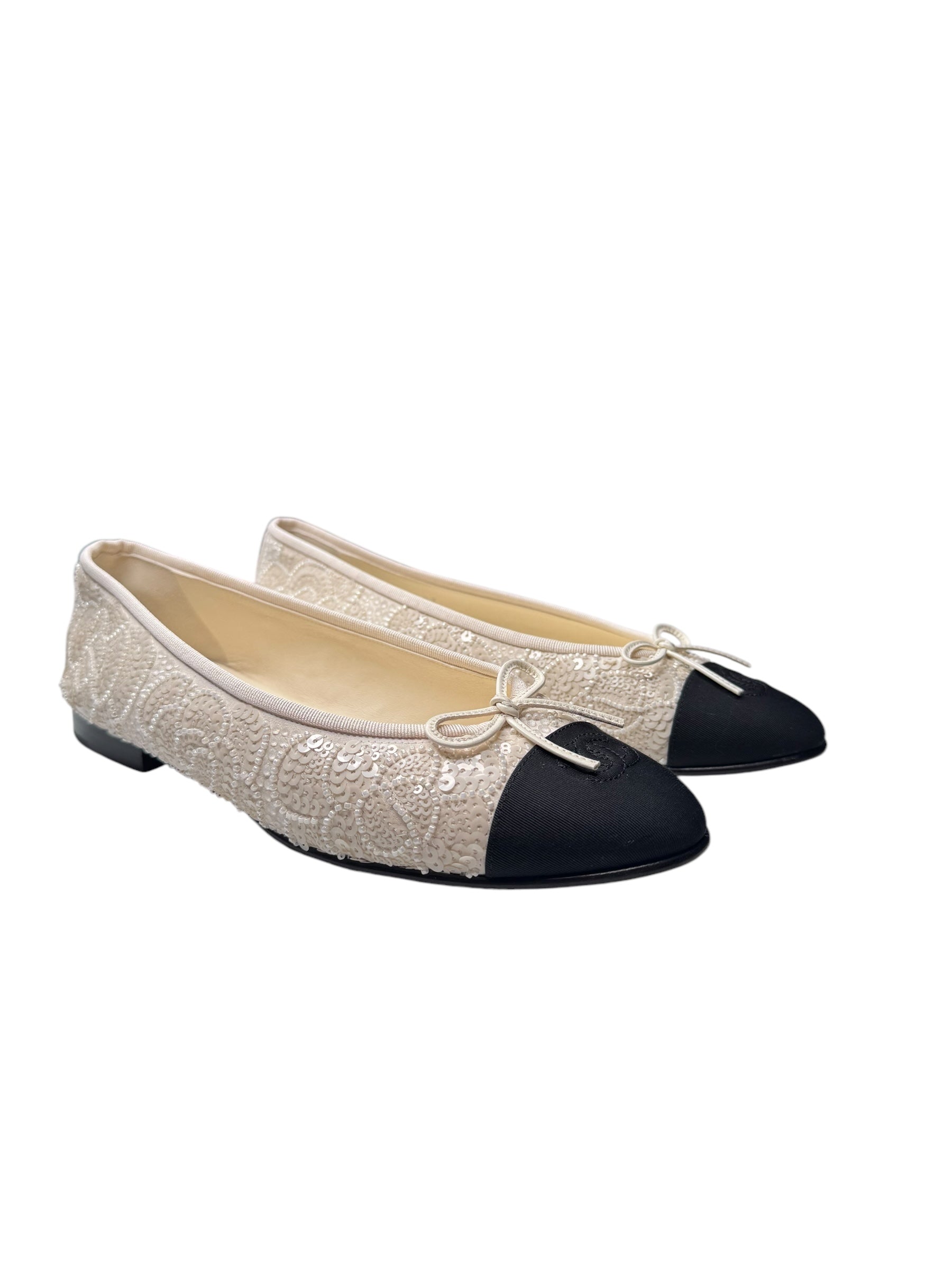 Chanel Beaded Ballet Flats (40.5/10)