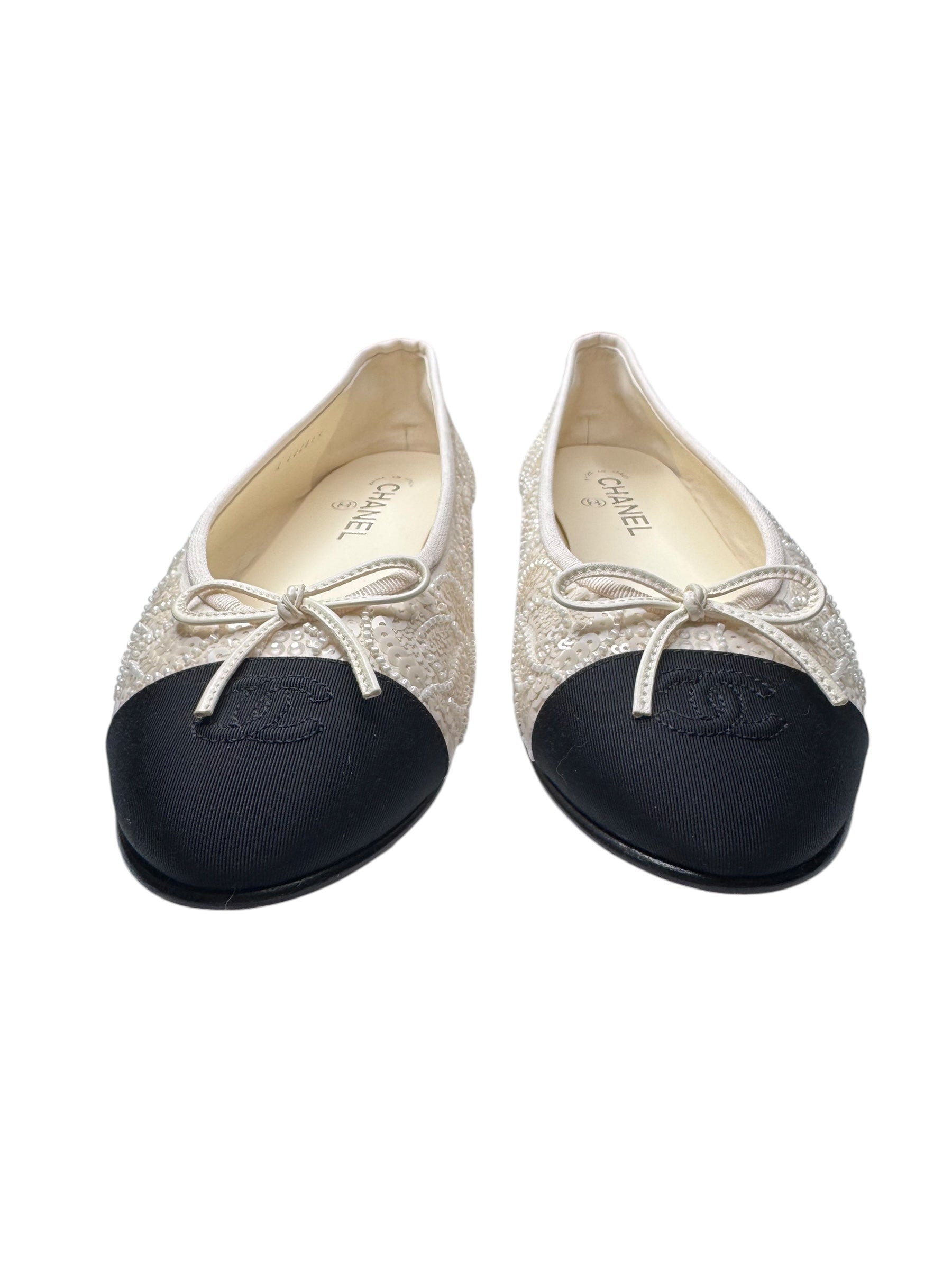 Chanel Beaded Ballet Flats (40.5/10)