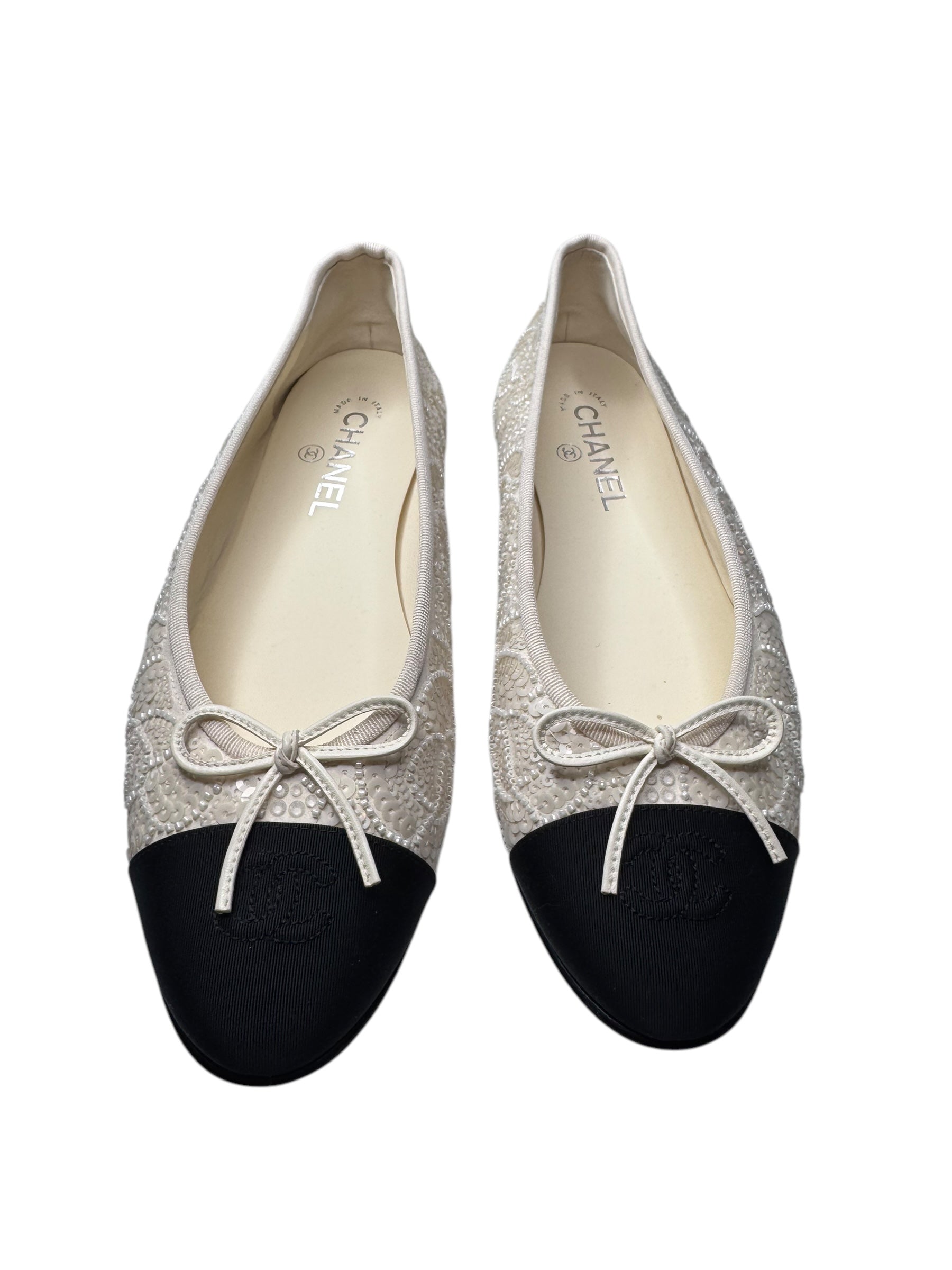 Chanel Beaded Ballet Flats (40.5/10)