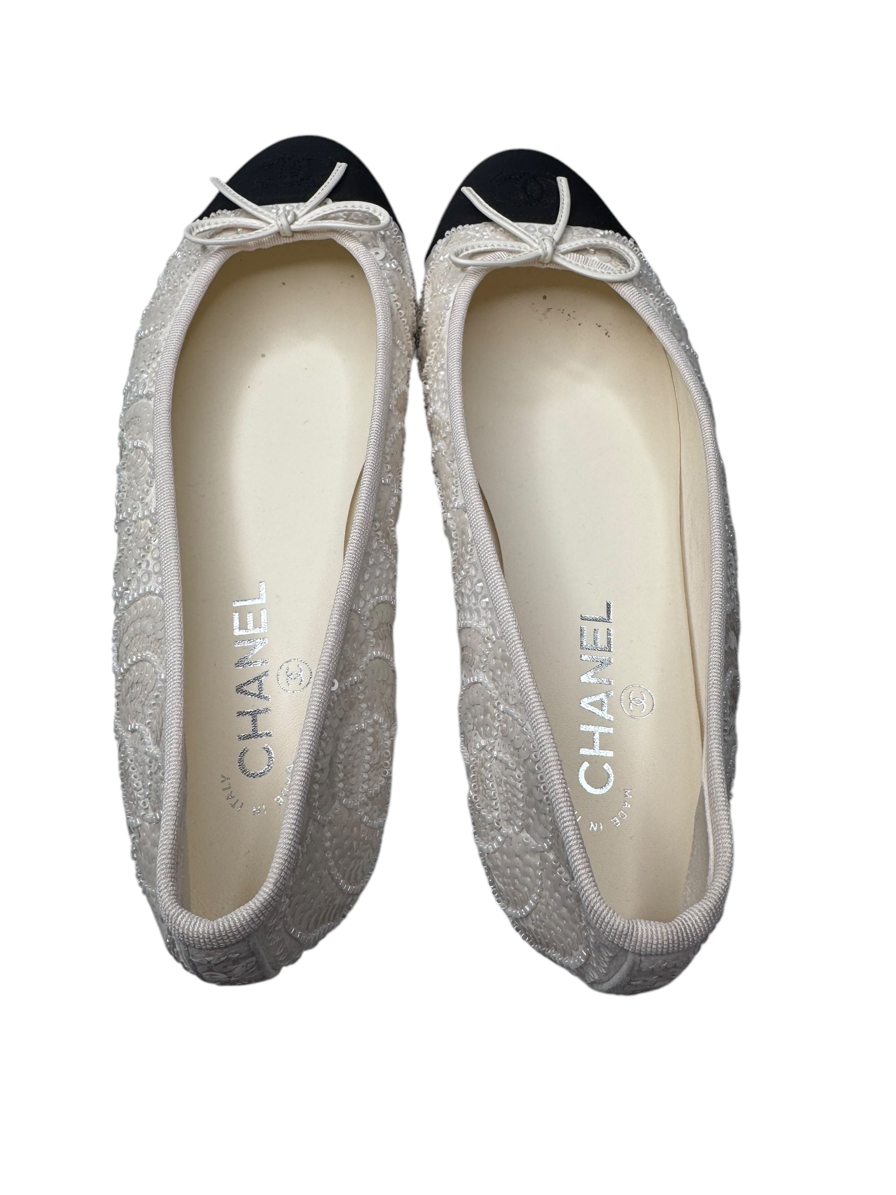 Chanel Beaded Ballet Flats (40.5/10)