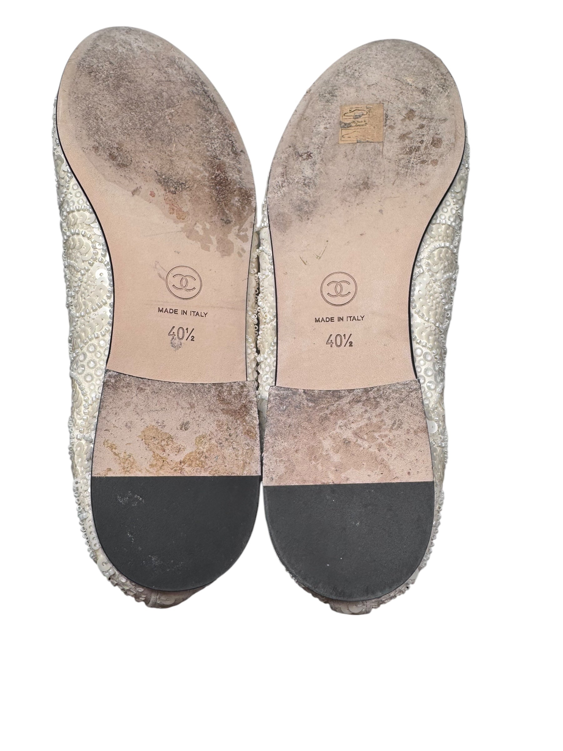 Chanel Beaded Ballet Flats (40.5/10)