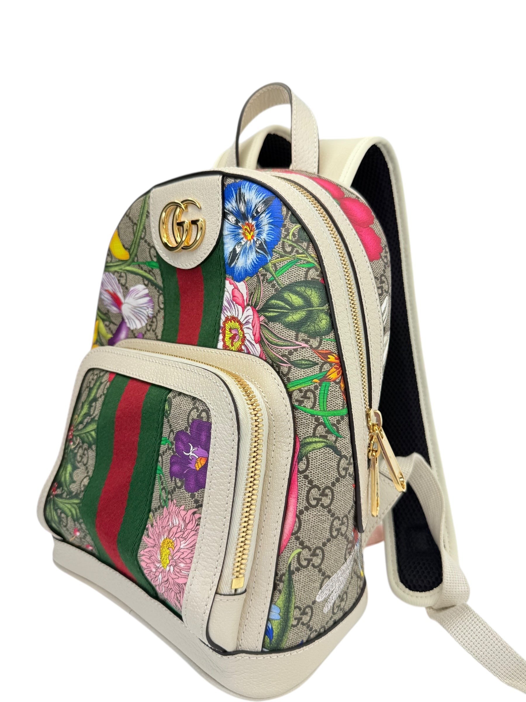 Gucci GG Supreme Monogram Flora Ophidia Backpack
