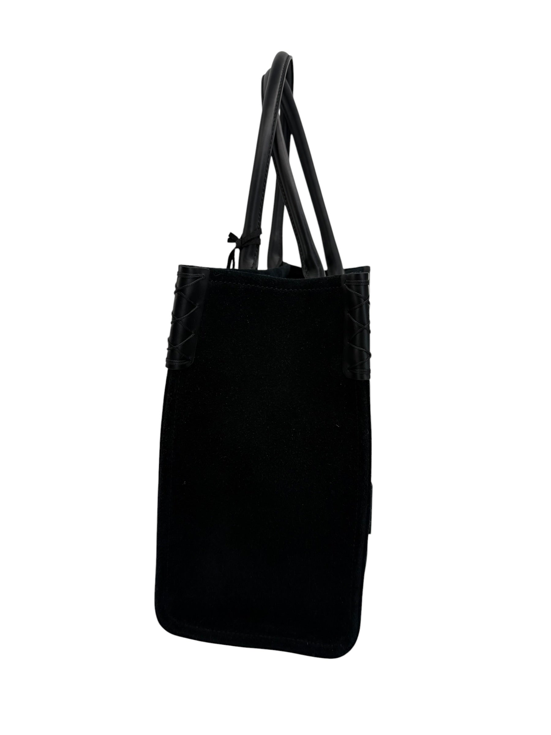 Balmain B-Army Logo Suede Tote