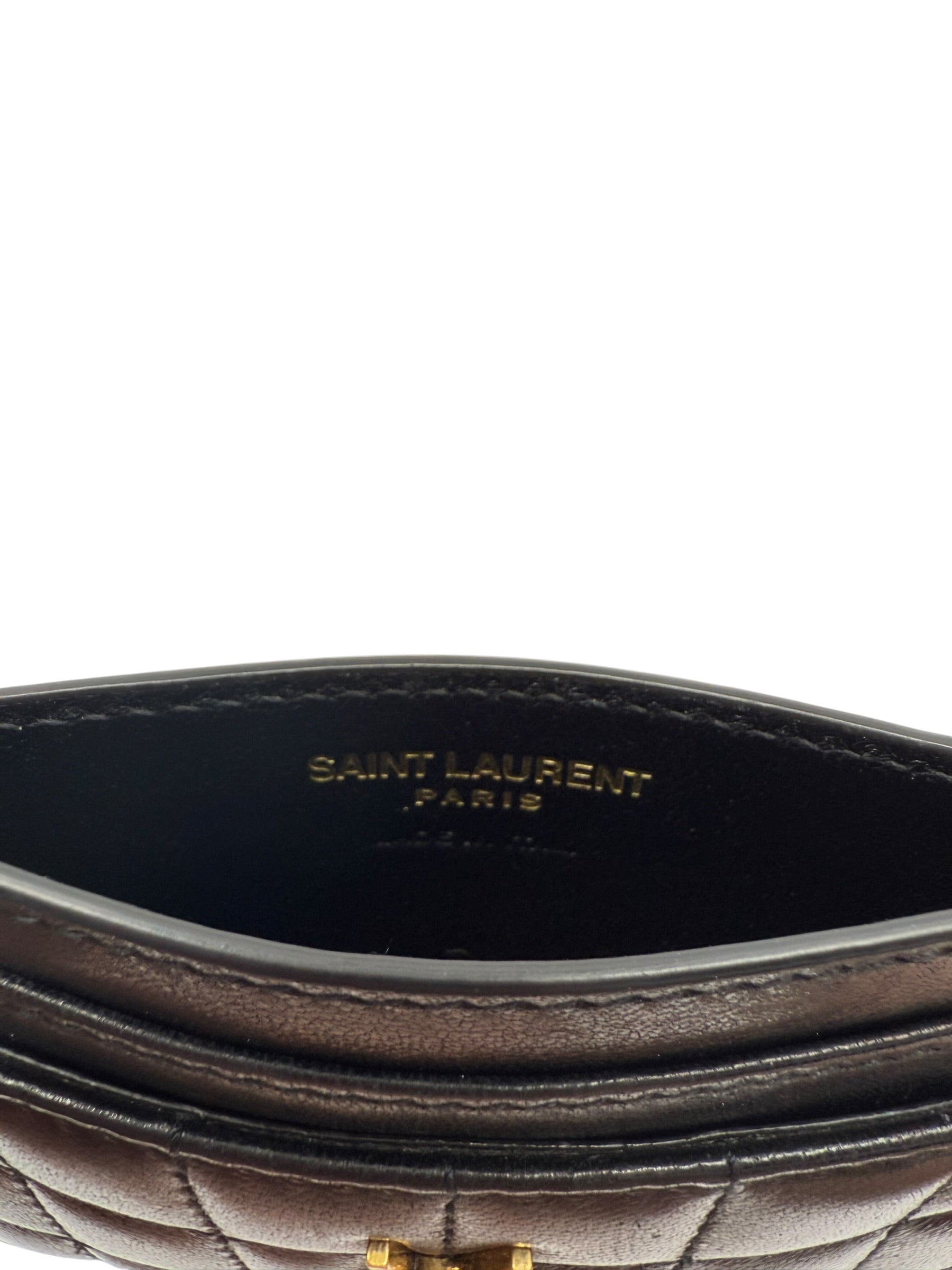 Saint Laurent Cassandre Quilted Card Holder