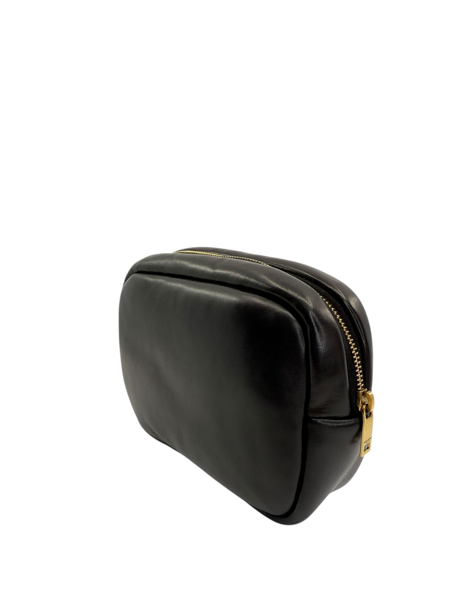 Saint Laurent Mini Leather Cosmetic Case