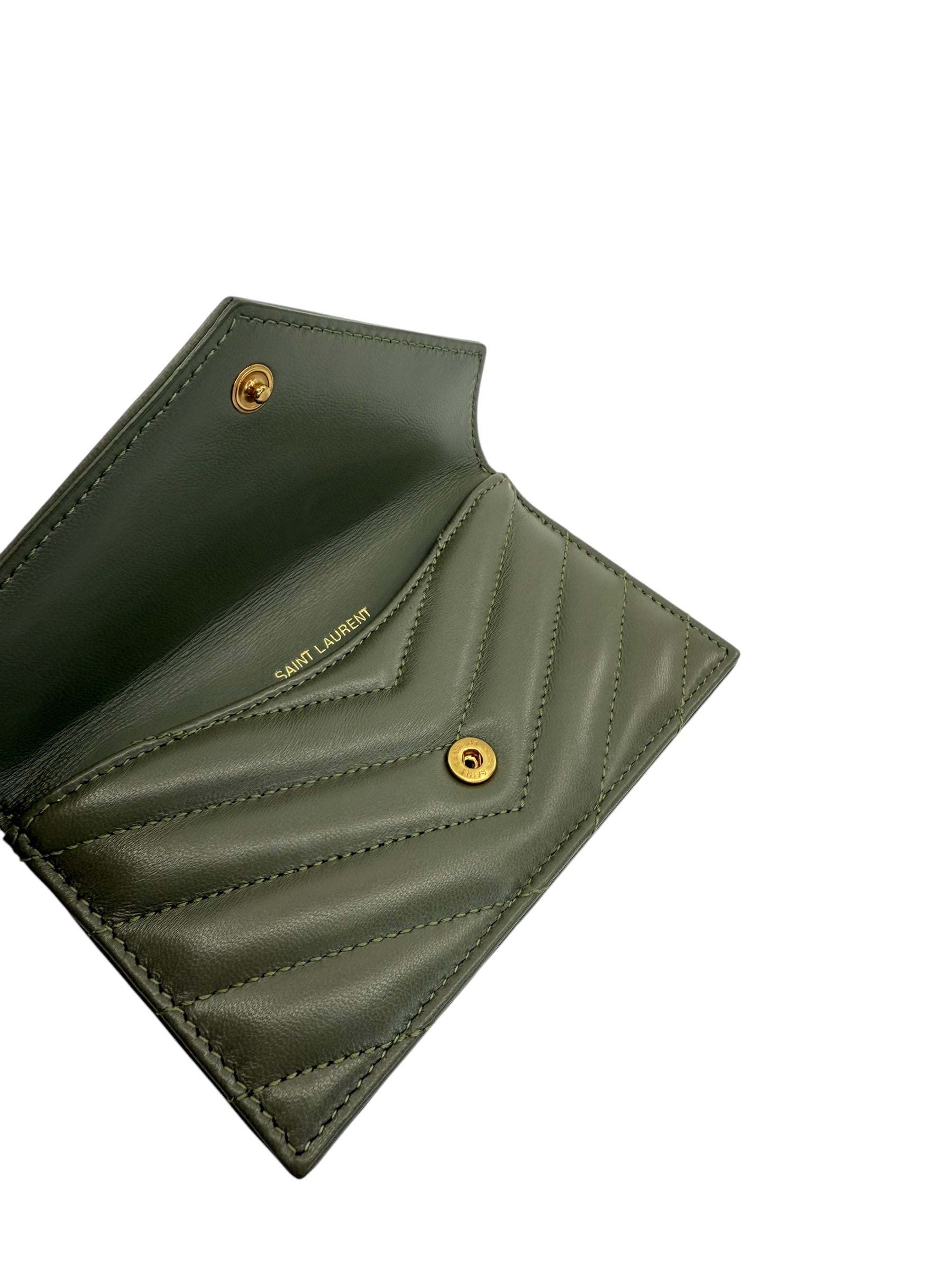 Saint Laurent Cassandre Fragments Flap Card Case