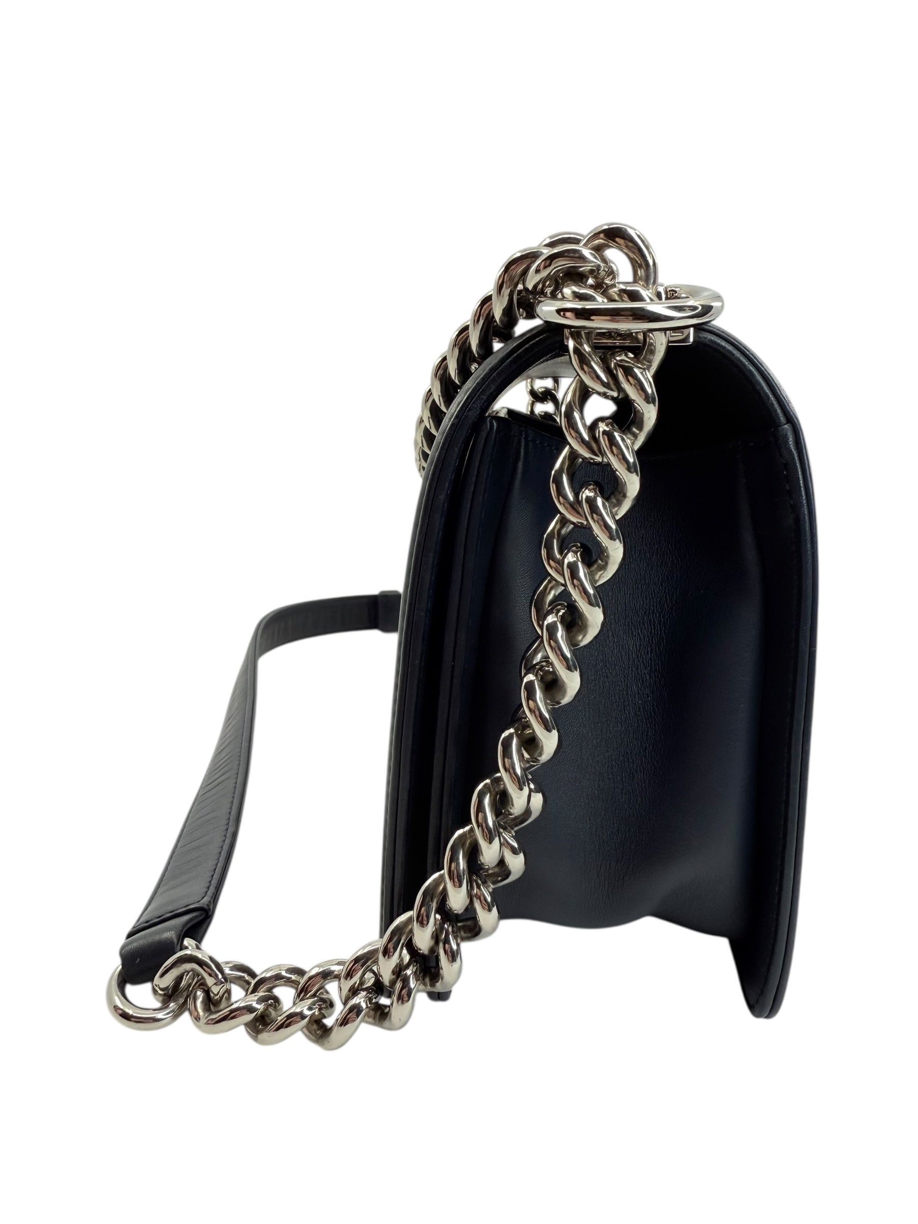 Chanel Old Medium Chevron Boy Bag