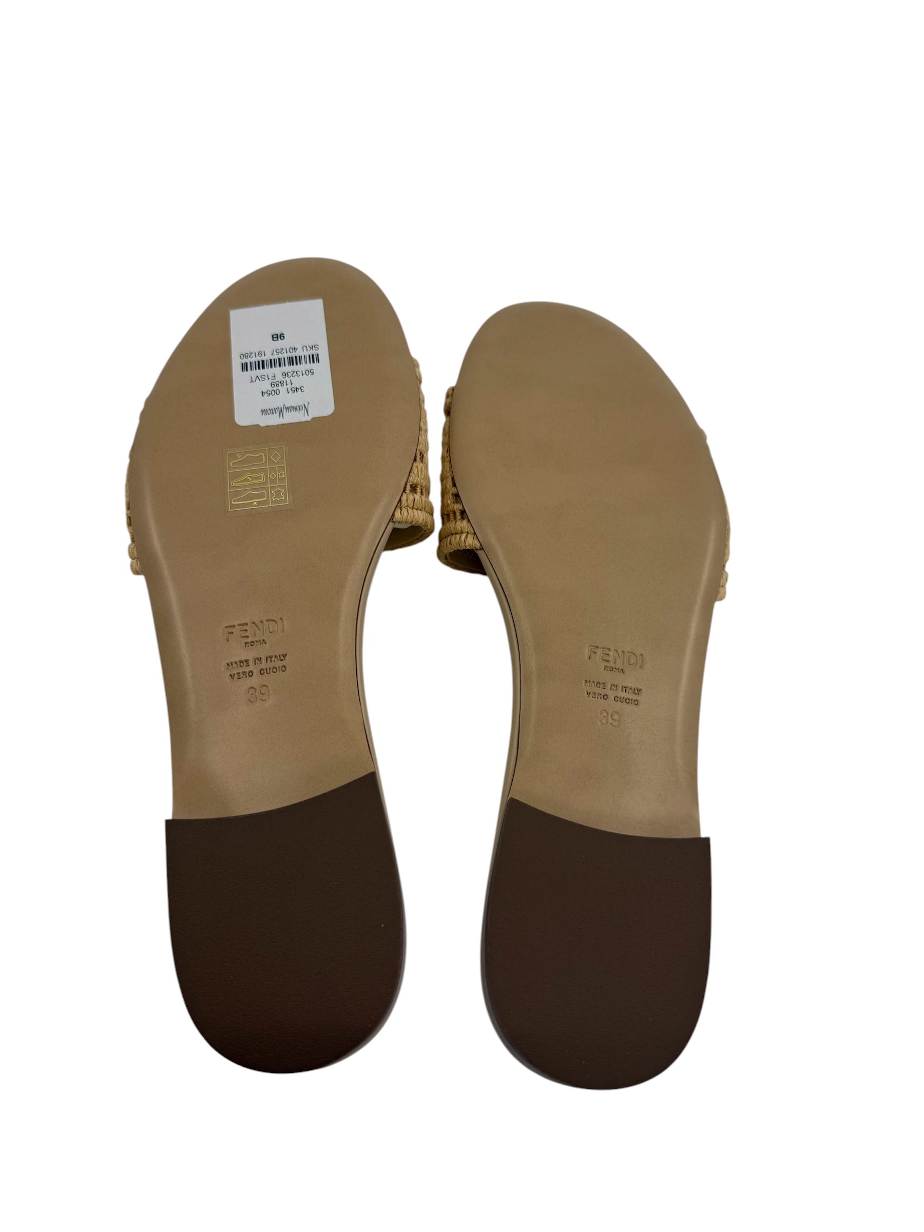 Fendi Rafia FF Slides (39/9)