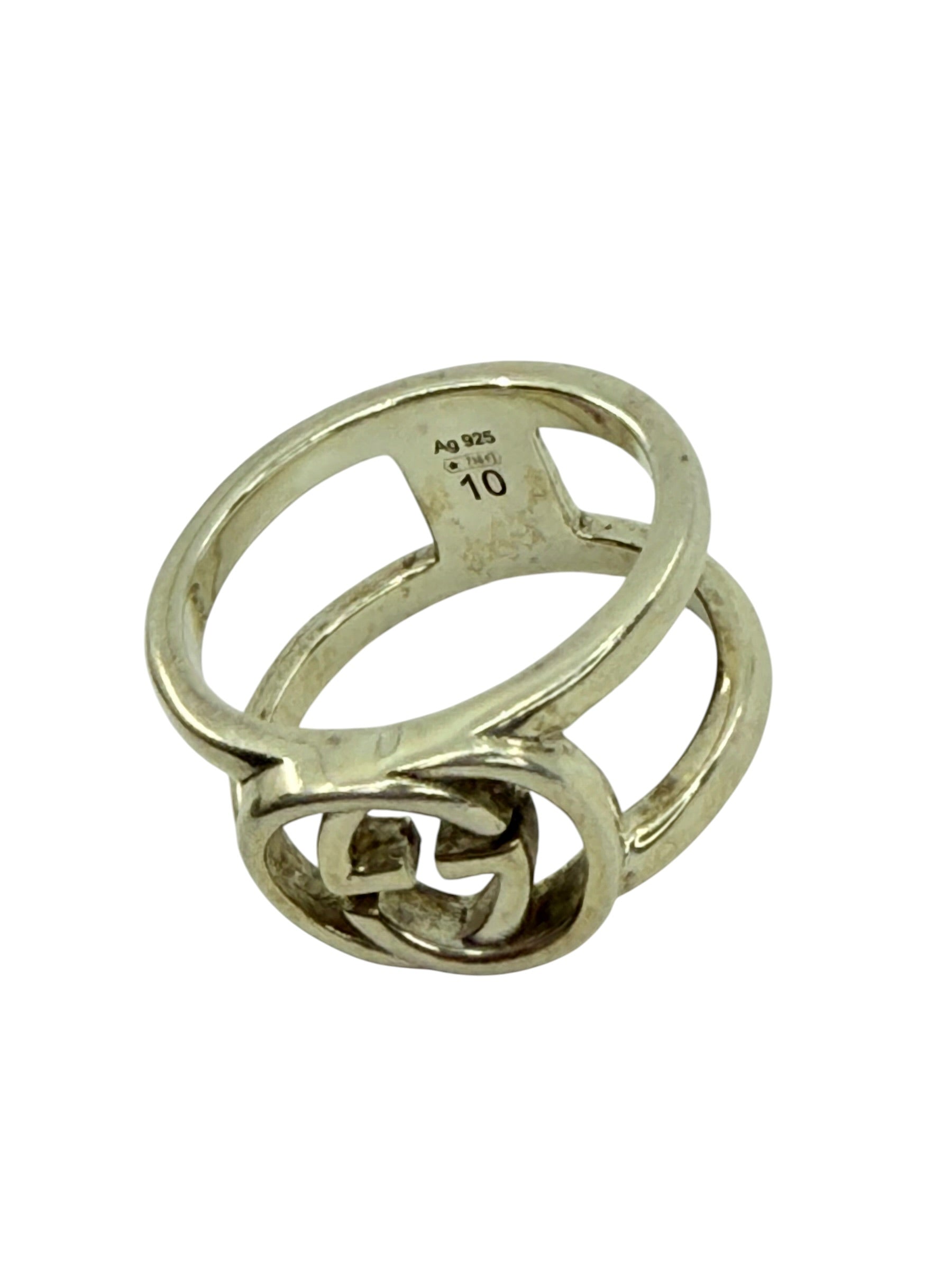 Gucci Interlocking G Open Band Ring (5 1/4 or 50)