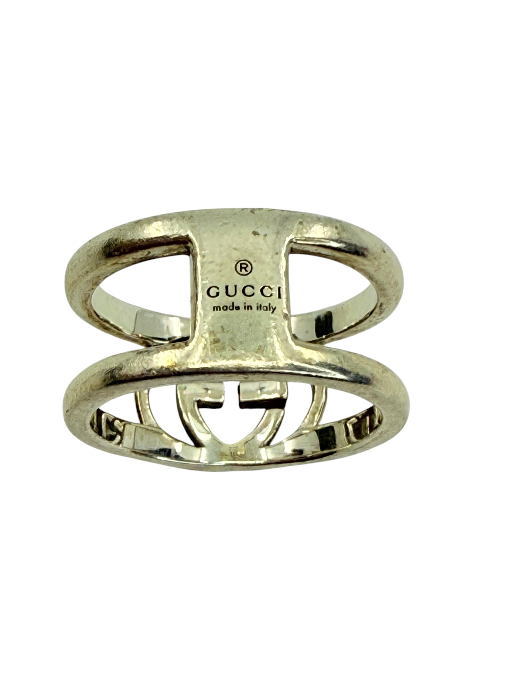 Gucci Interlocking G Open Band Ring (5 1/4 or 50)