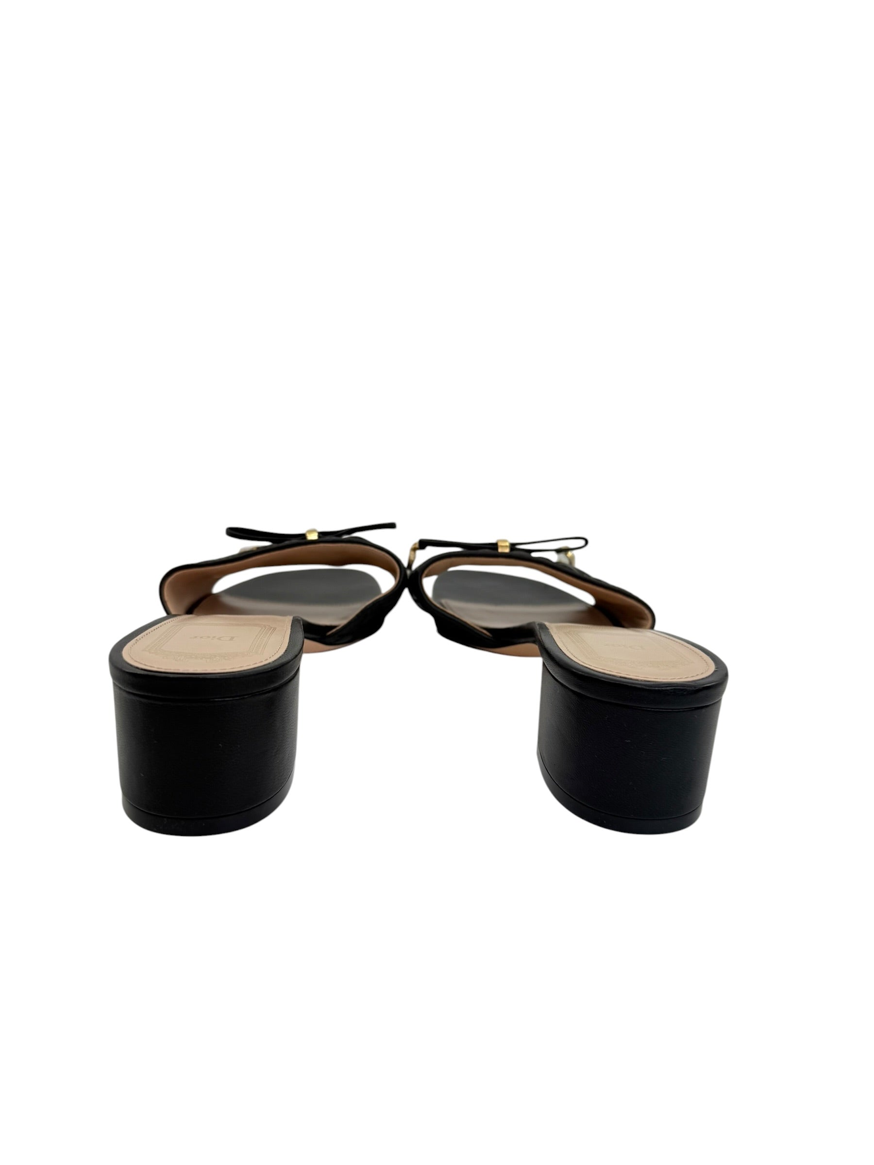 Dior Cannage Heeled Slide (38/8)