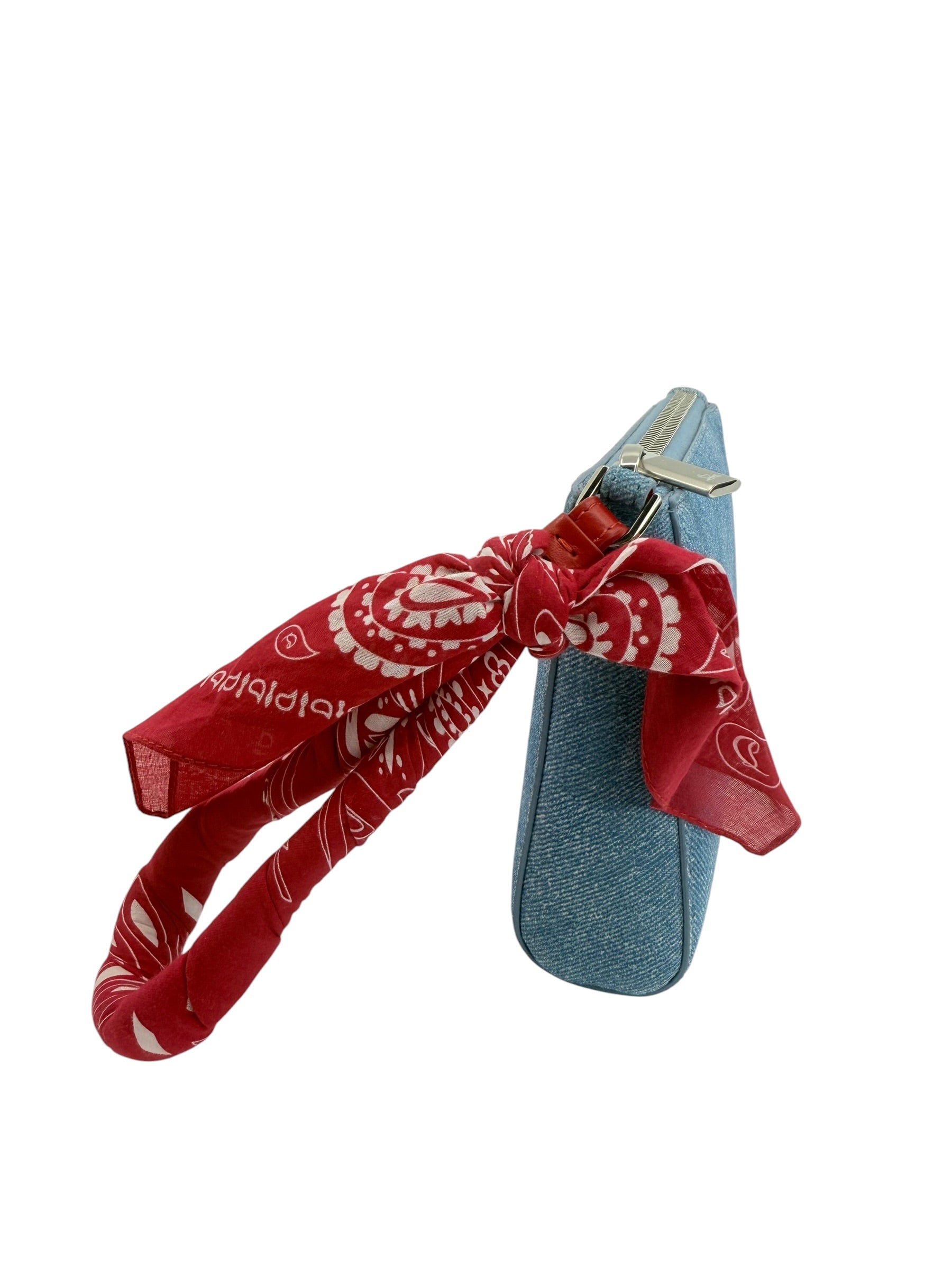 Christian Louboutin Mini Bandana Denim Wristlet