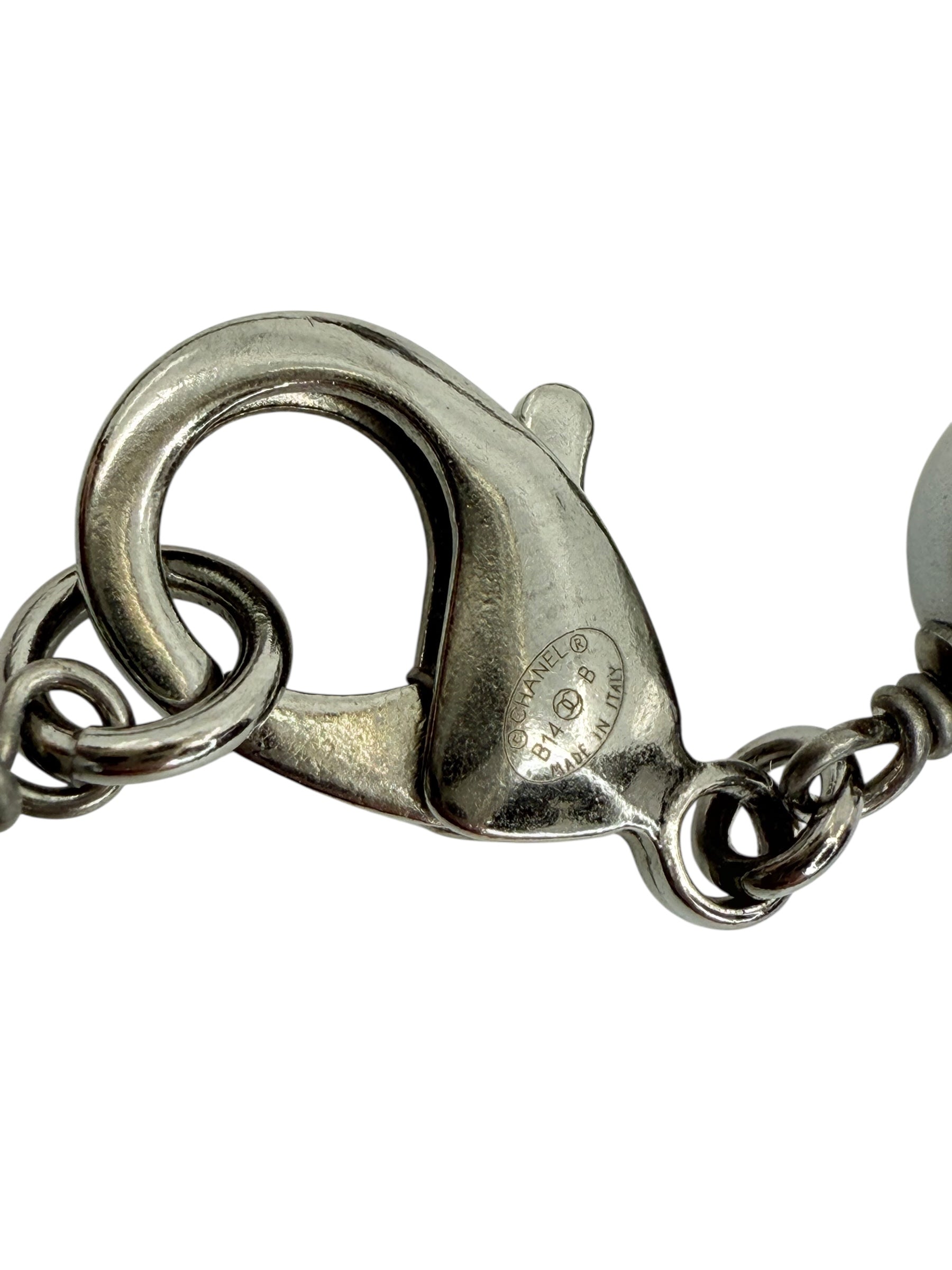 Chanel Long Faux Pearl & Crystal CC Necklace