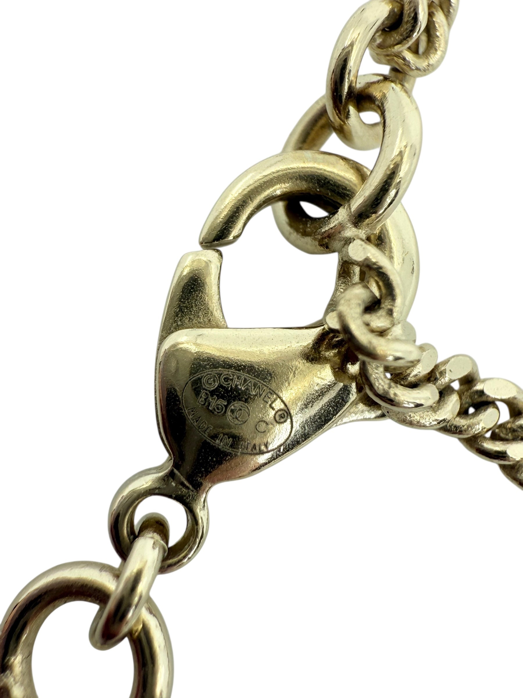 Chanel CC Crystal Pendant Necklace