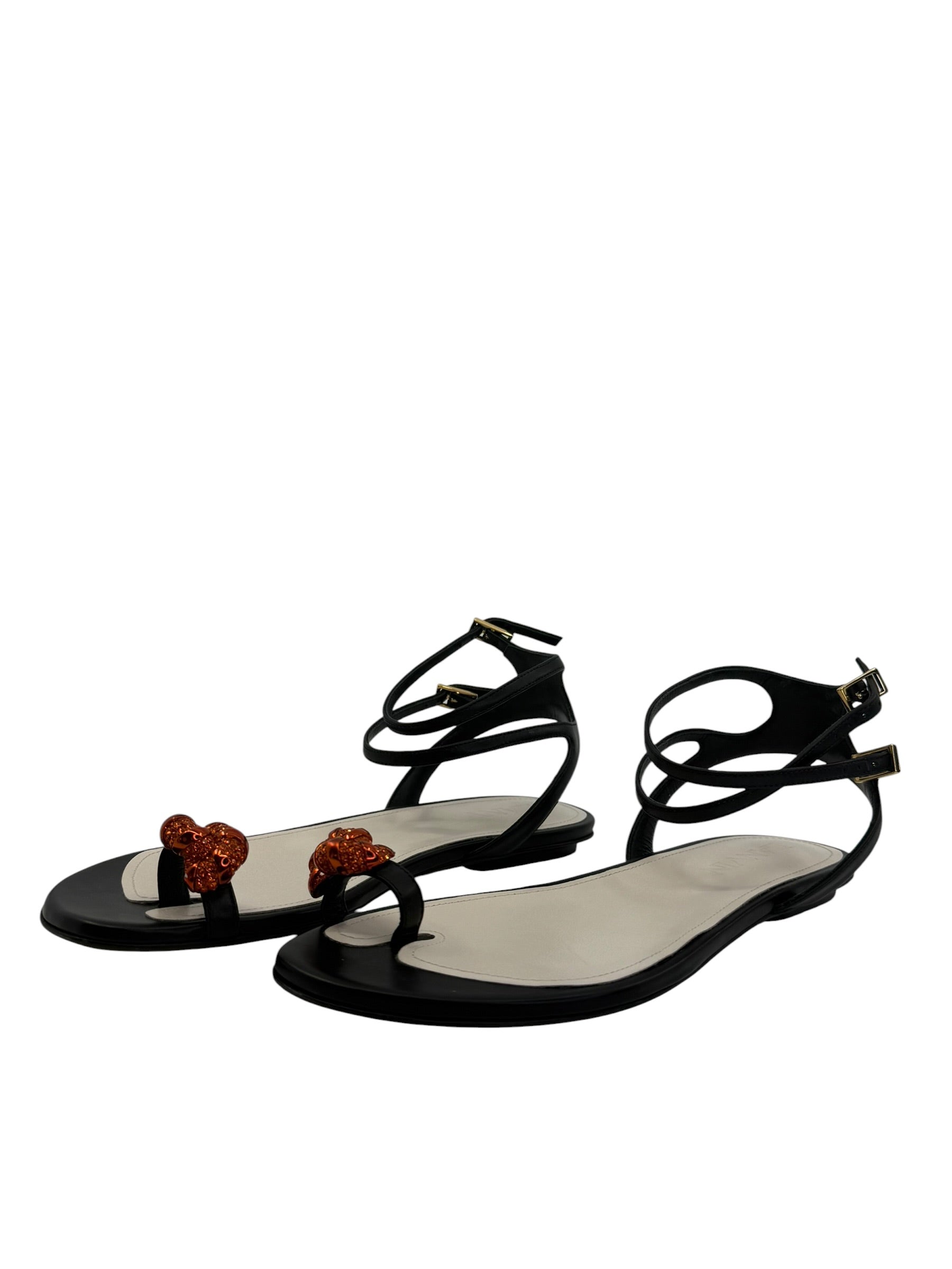 Lanvin Jeweled Toe Swing Sandals (36/6)