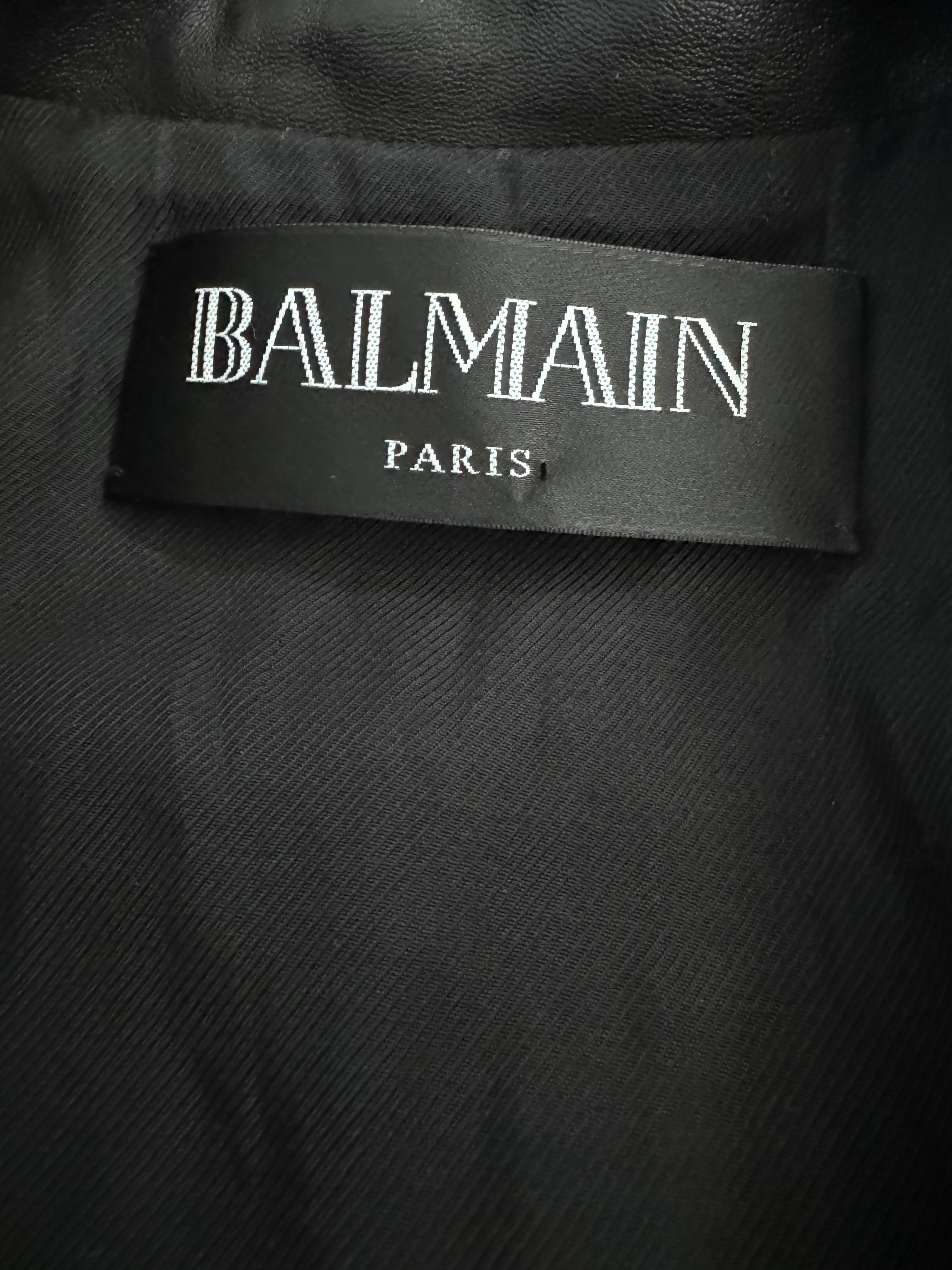 Balmain Cashmere & Lambskin Biker Jacket