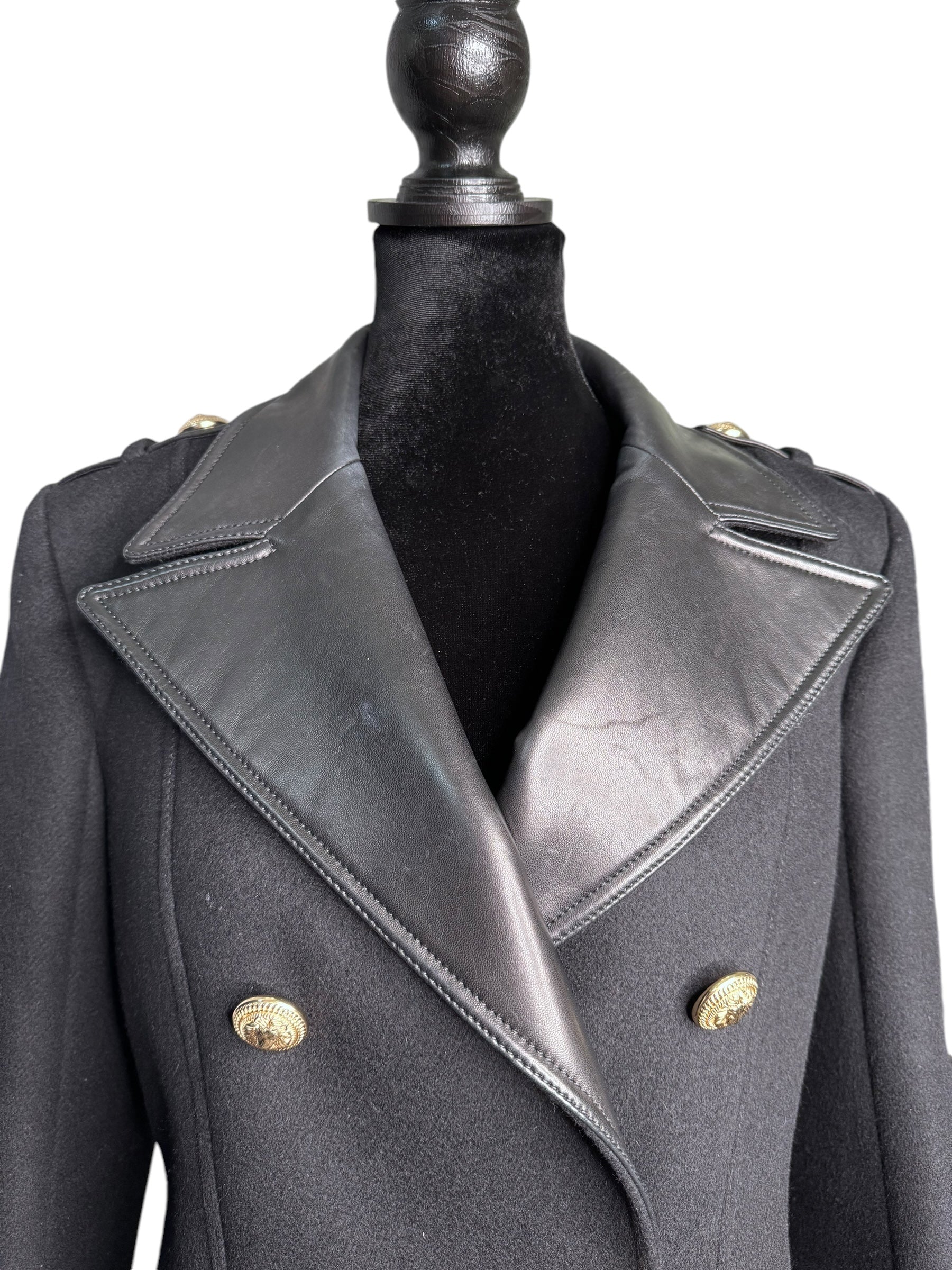 Balmain Cashmere & Lambskin Biker Jacket