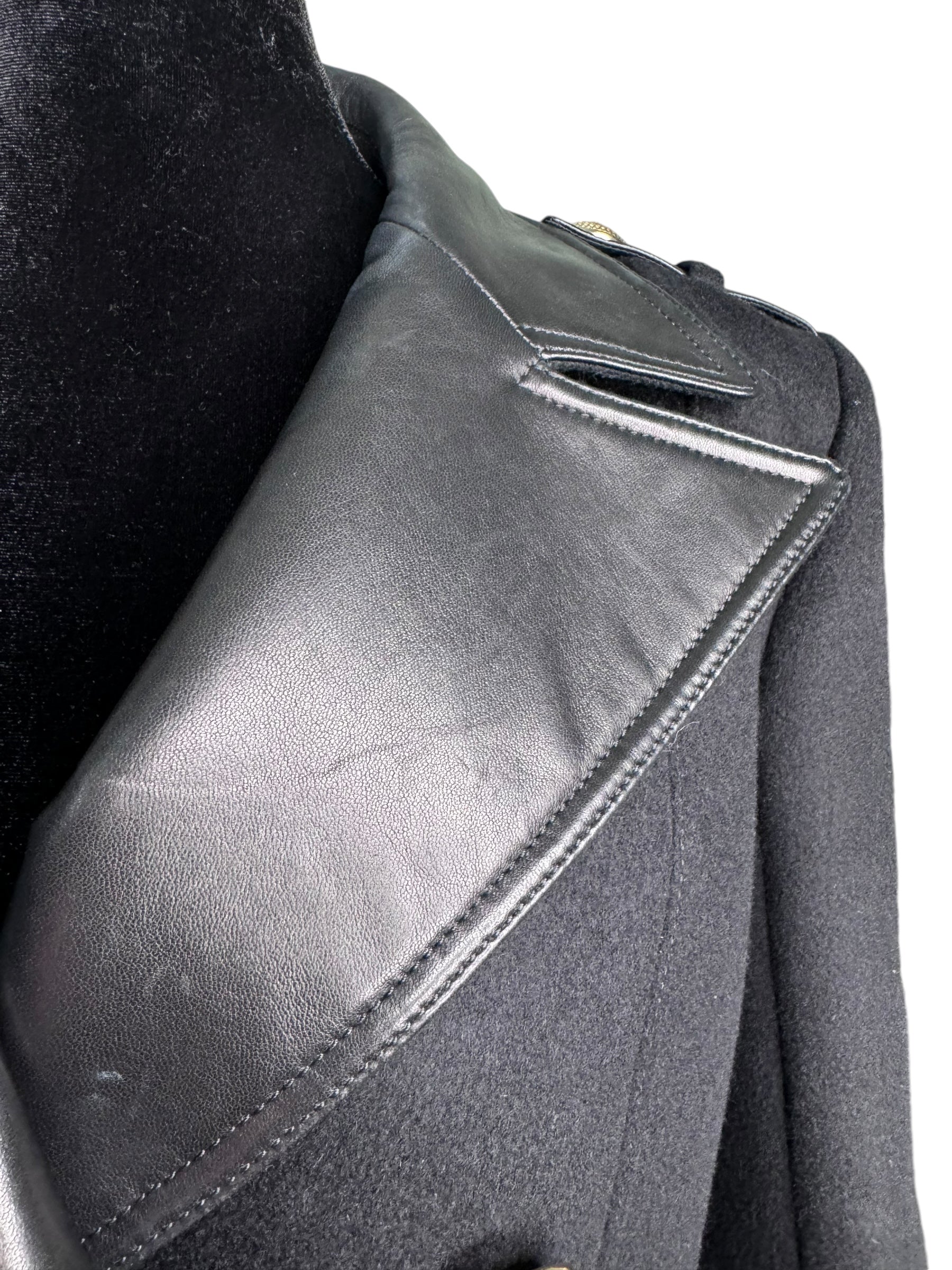 Balmain Cashmere & Lambskin Biker Jacket