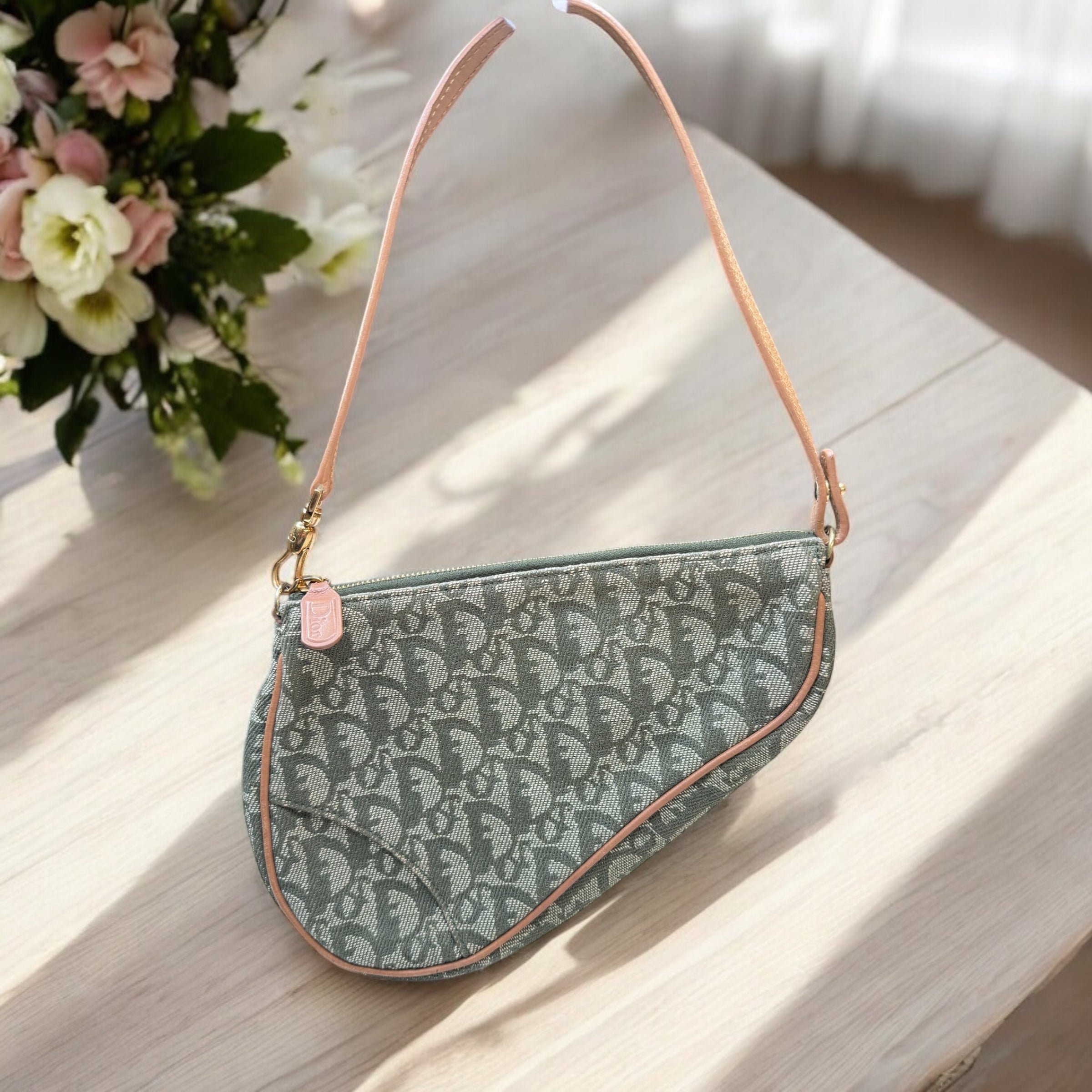 Dior Vintage Canvas Saddle Pochette | Iconic Shape