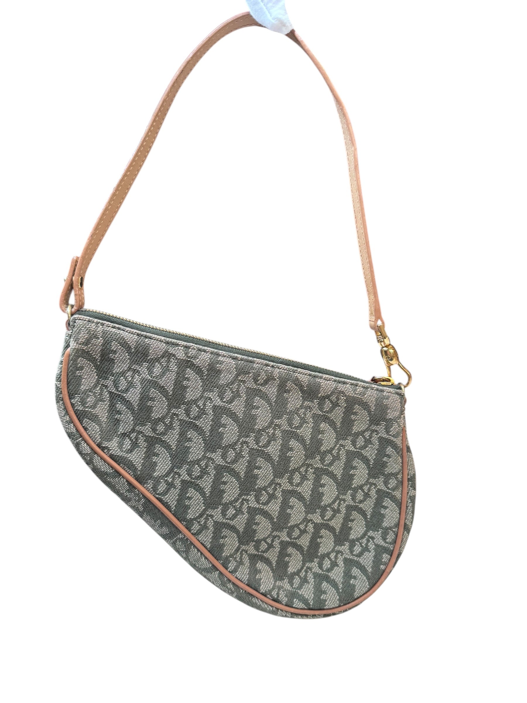 Dior Vintage Canvas Saddle Pochette | Iconic Shape