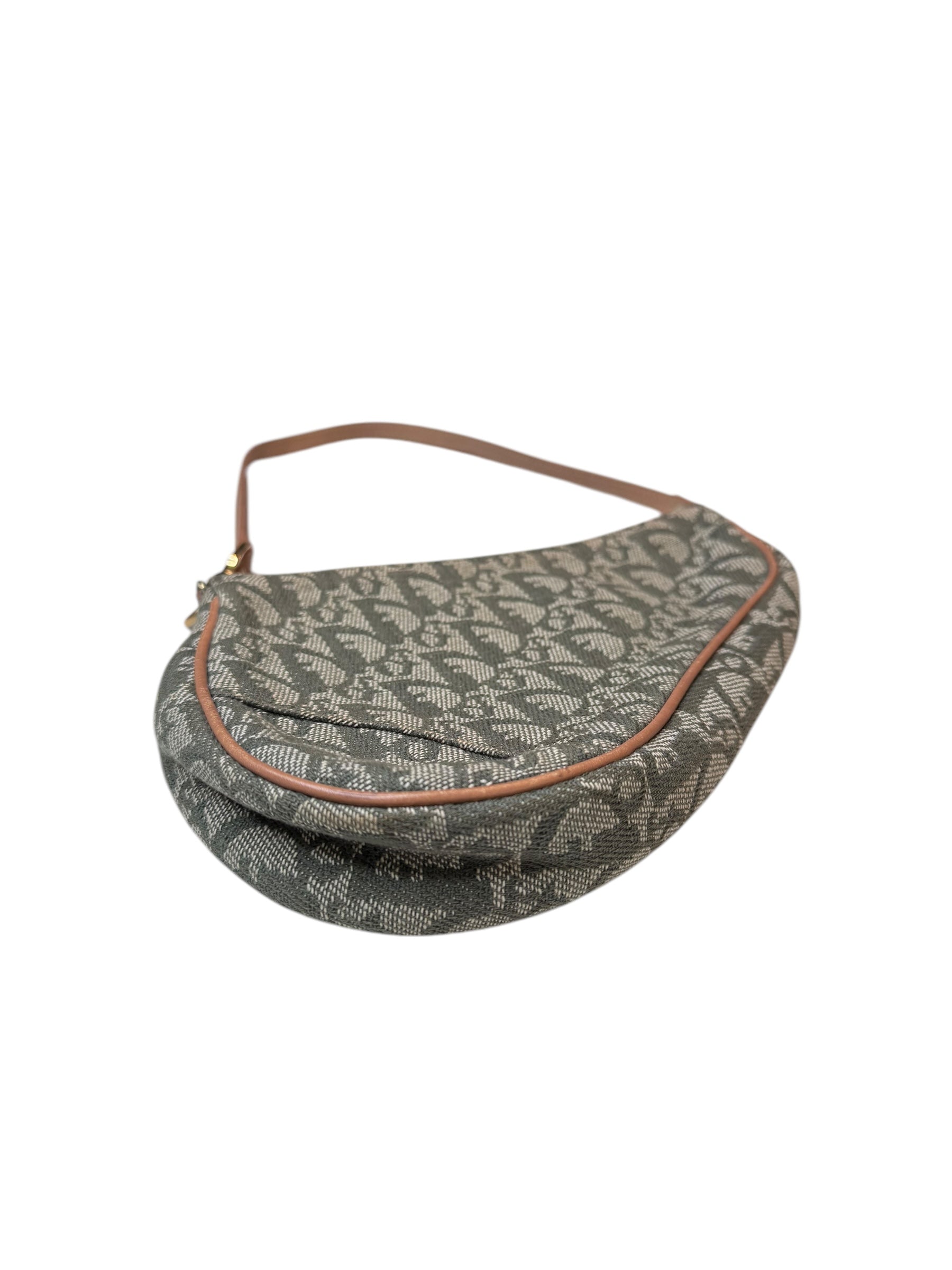 Dior Vintage Canvas Saddle Pochette | Iconic Shape