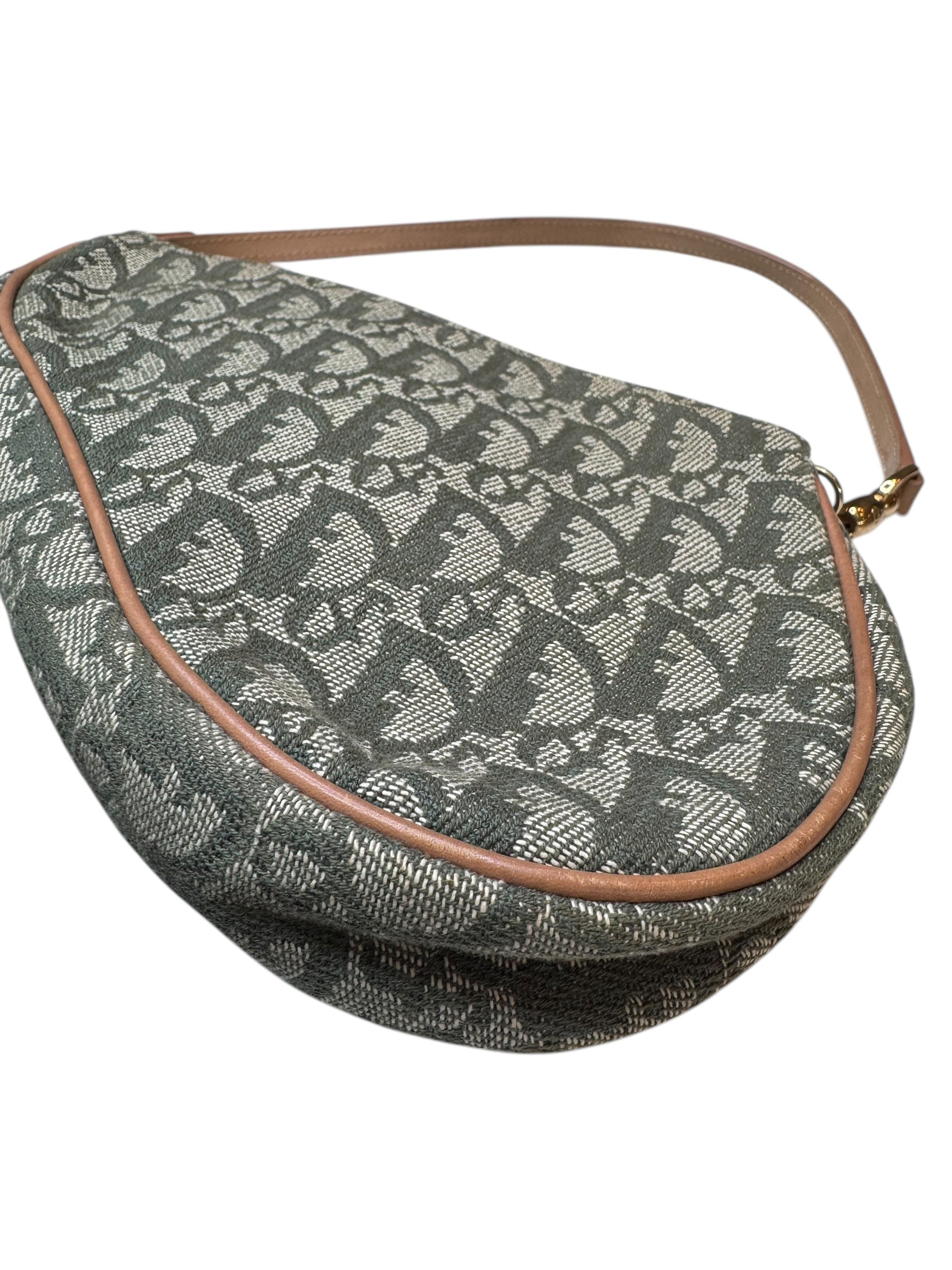 Dior Vintage Canvas Saddle Pochette | Iconic Shape