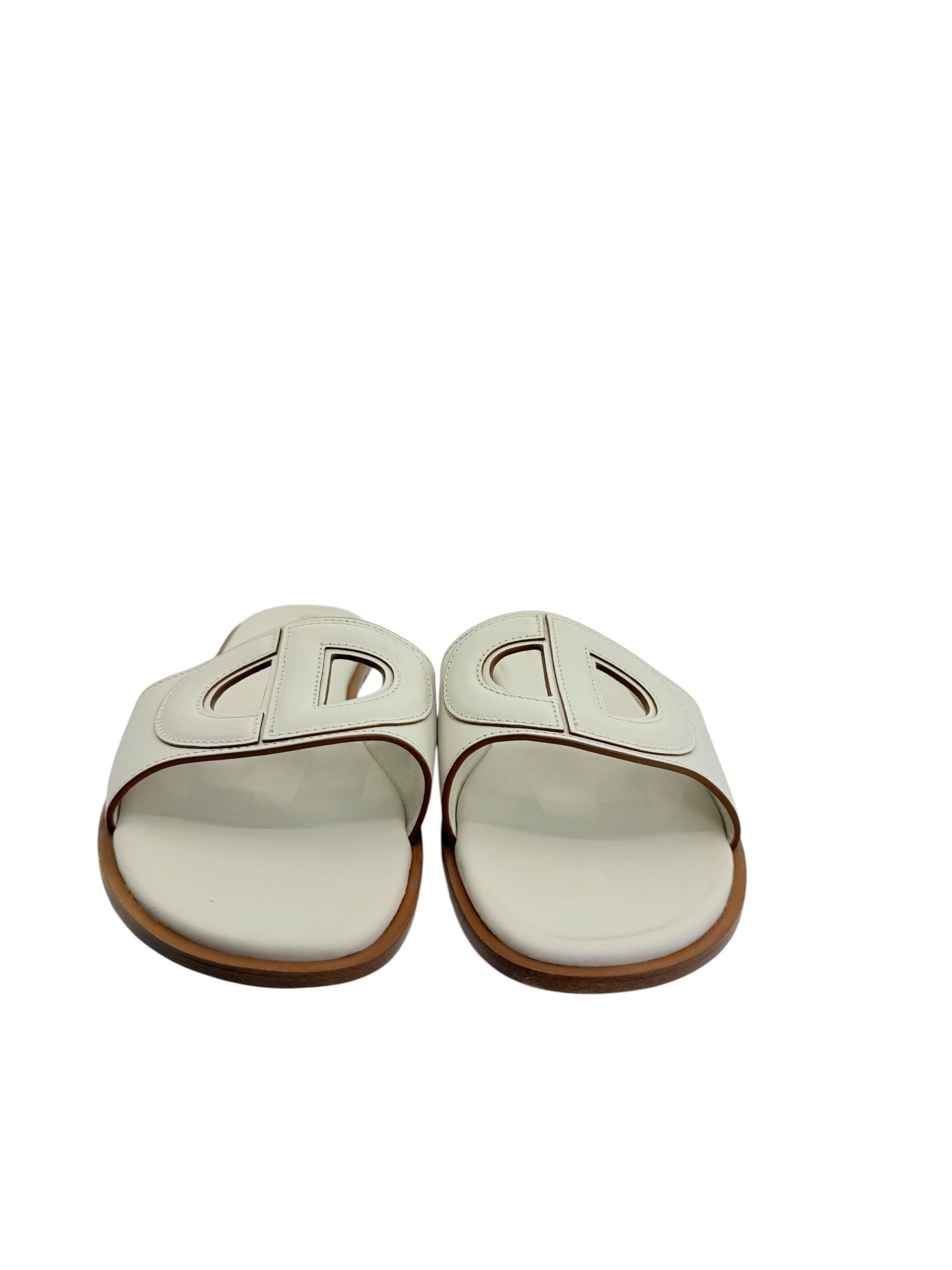 Dior Leather Logo Slides (40/10)