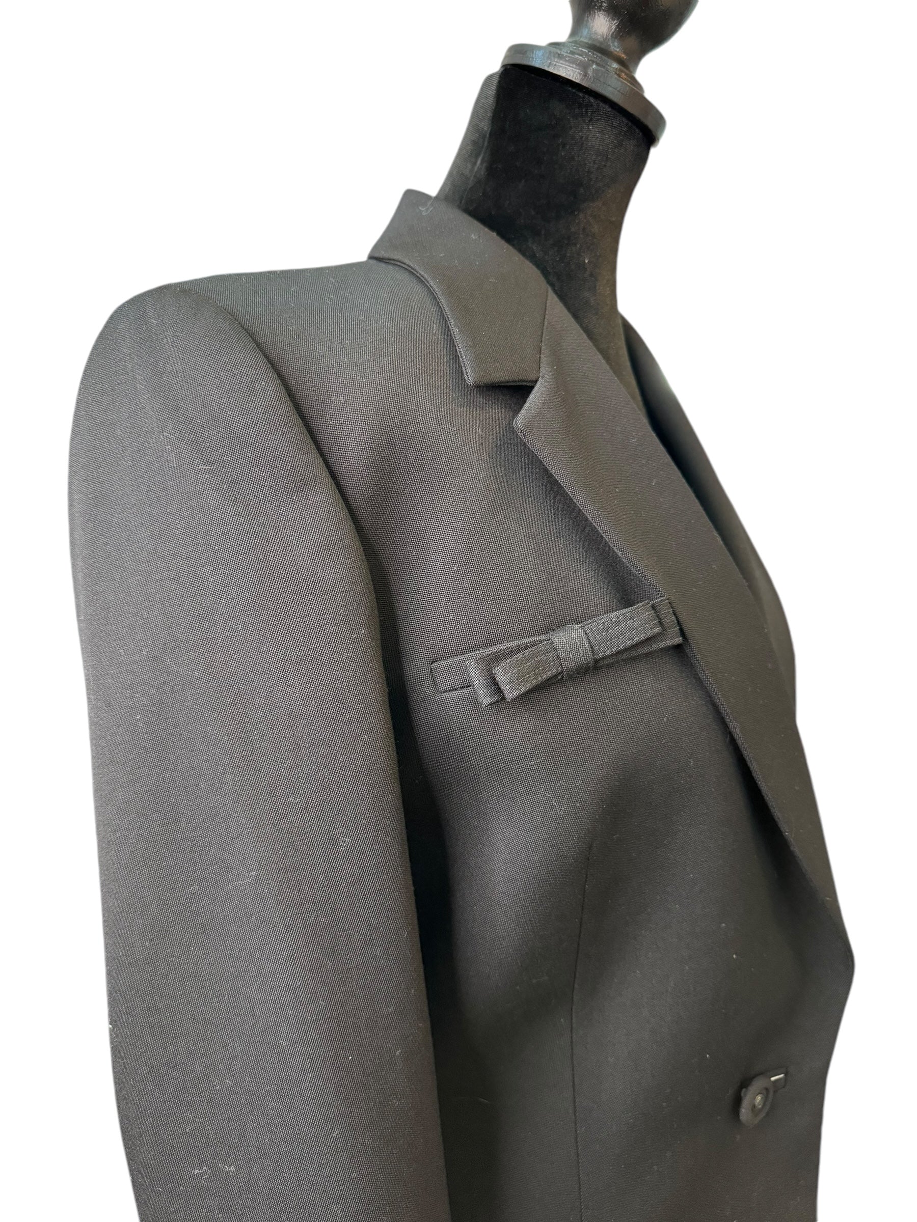 Gianni Versace Bow Embellished Wool Blazer