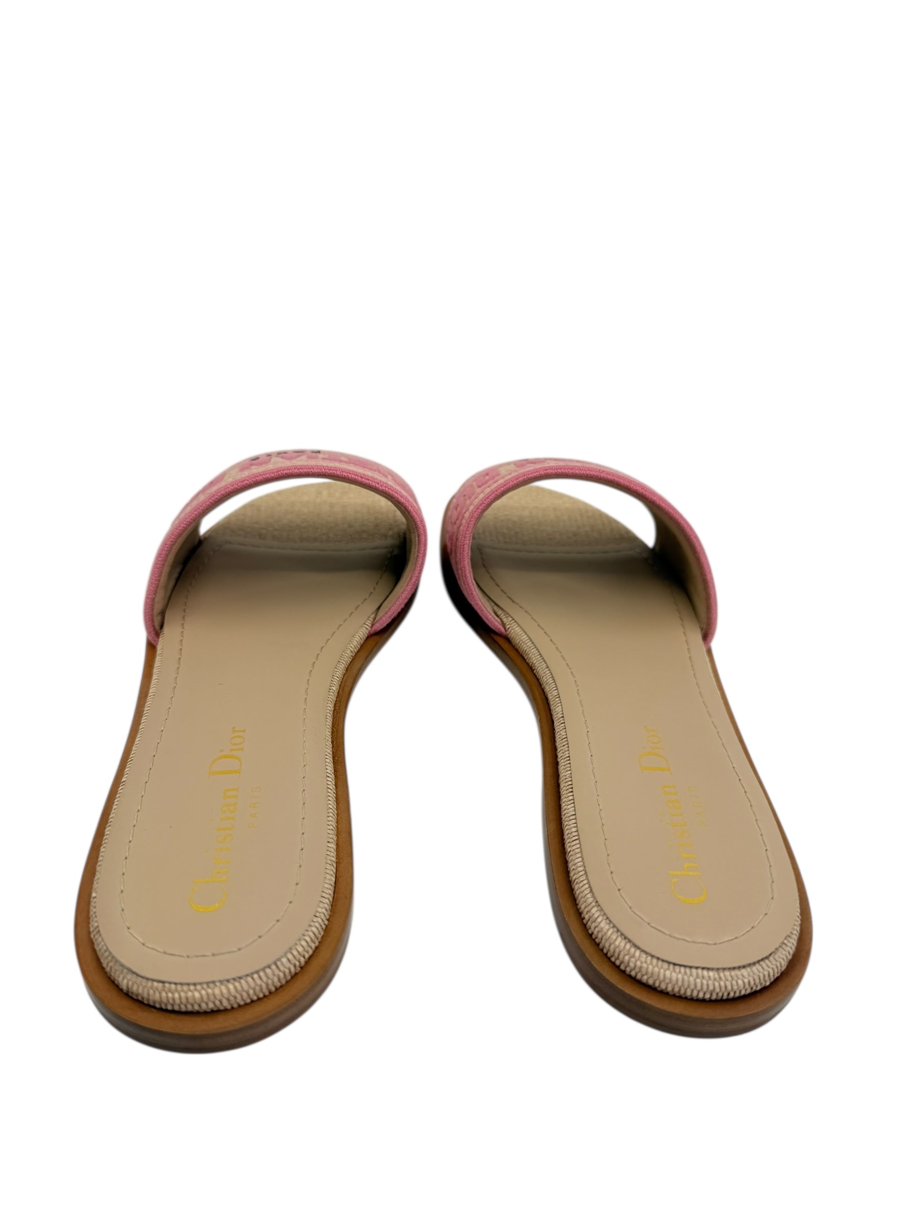 Dior Embroidered D-Way Slides (38/8)