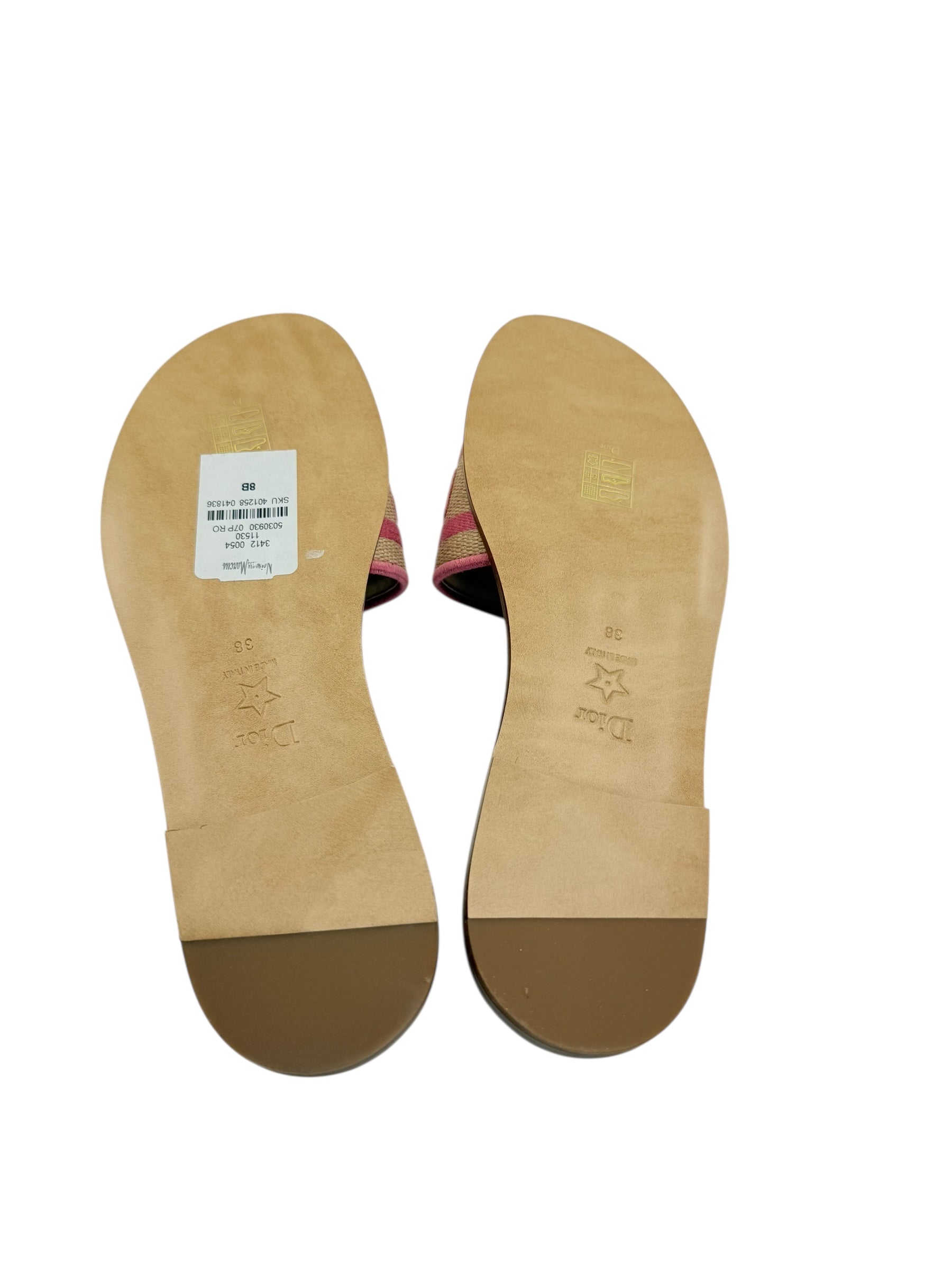 Dior Embroidered D-Way Slides (38/8)