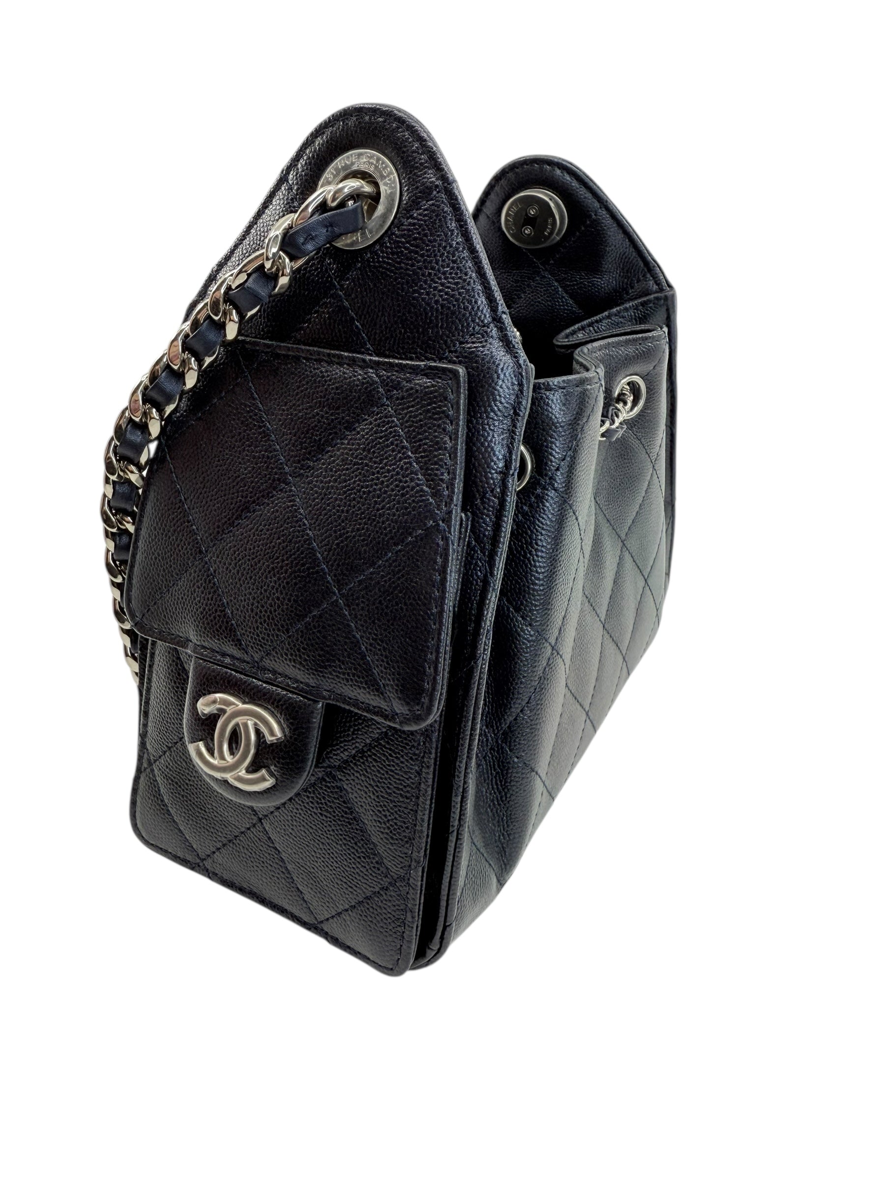 Chanel Mini Metallic Caviar 25 Hobo