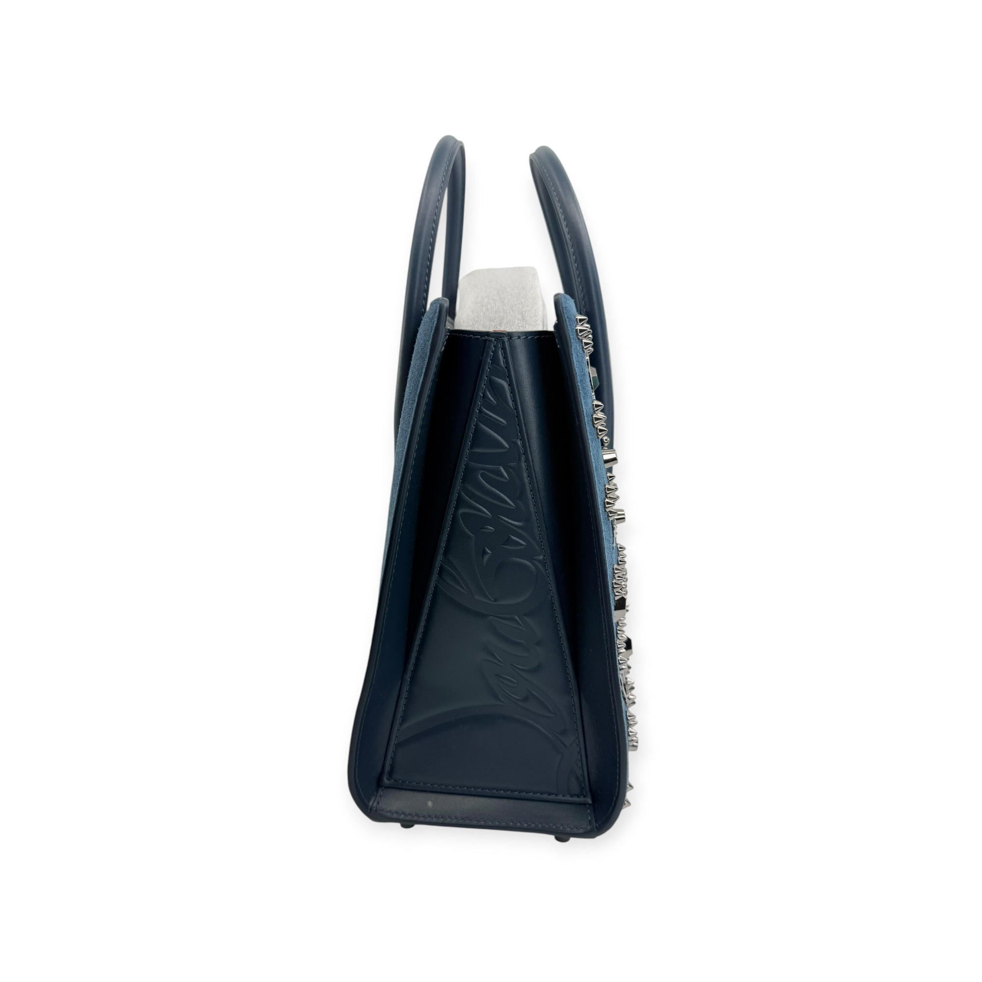 Christian Louboutin Suede Medium Paloma Studded Top Handle Tote