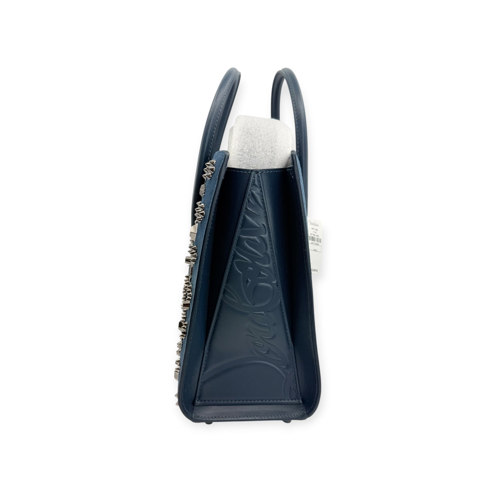 Christian Louboutin Suede Medium Paloma Studded Top Handle Tote