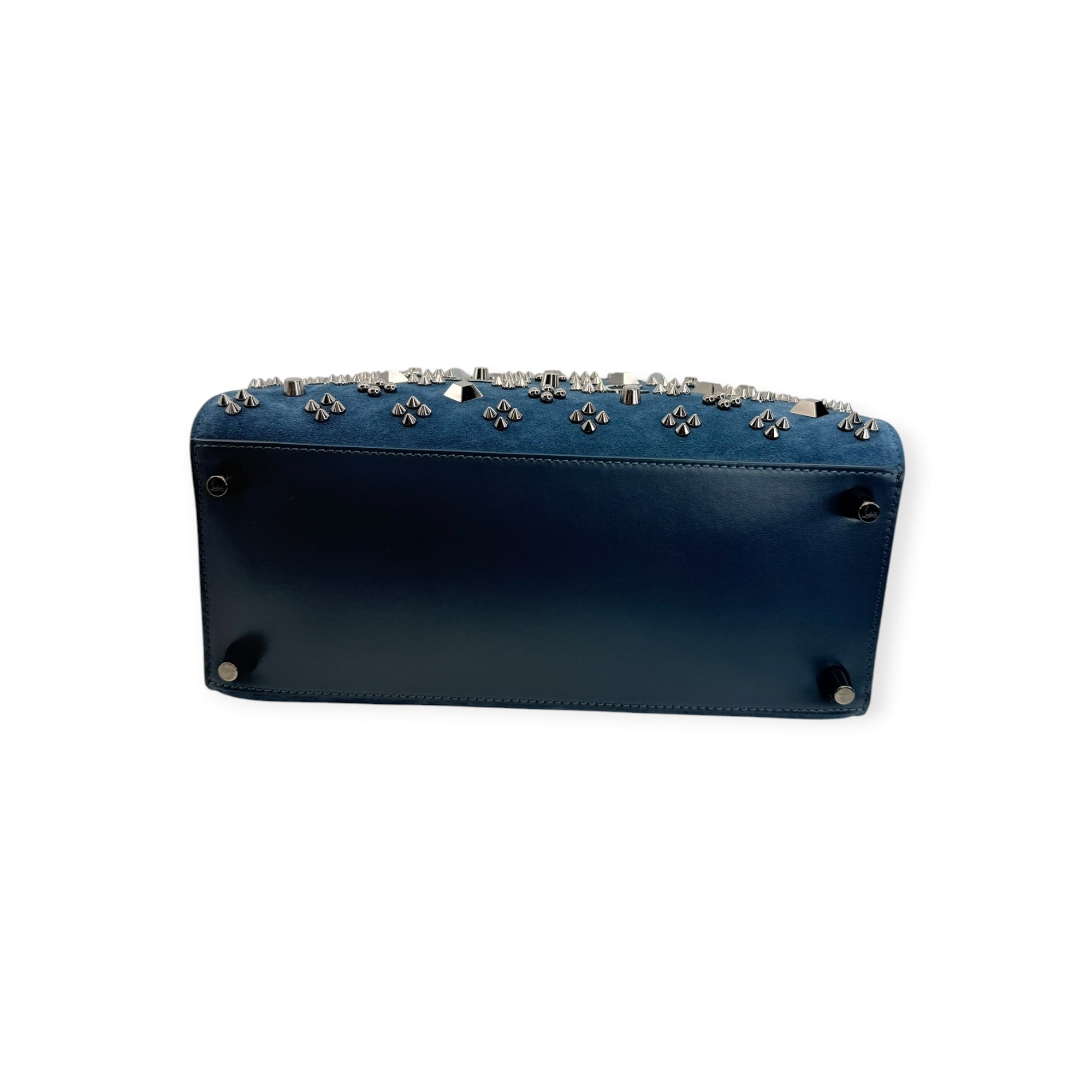 Christian Louboutin Suede Medium Paloma Studded Top Handle Tote