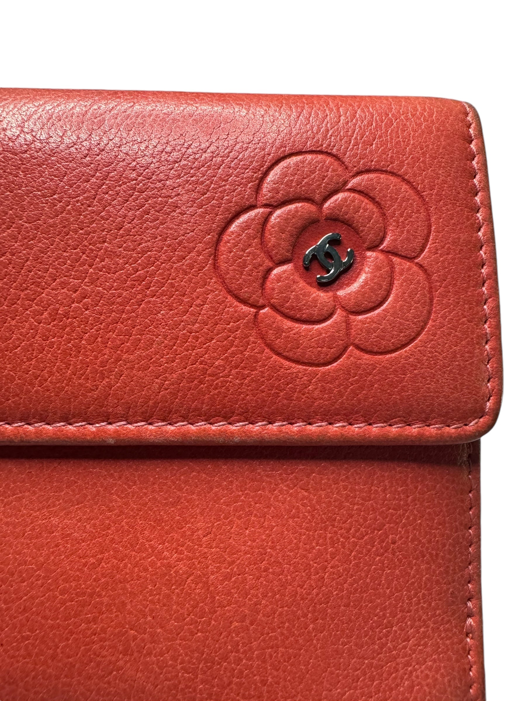 Chanel Camellia Long Snap Wallet