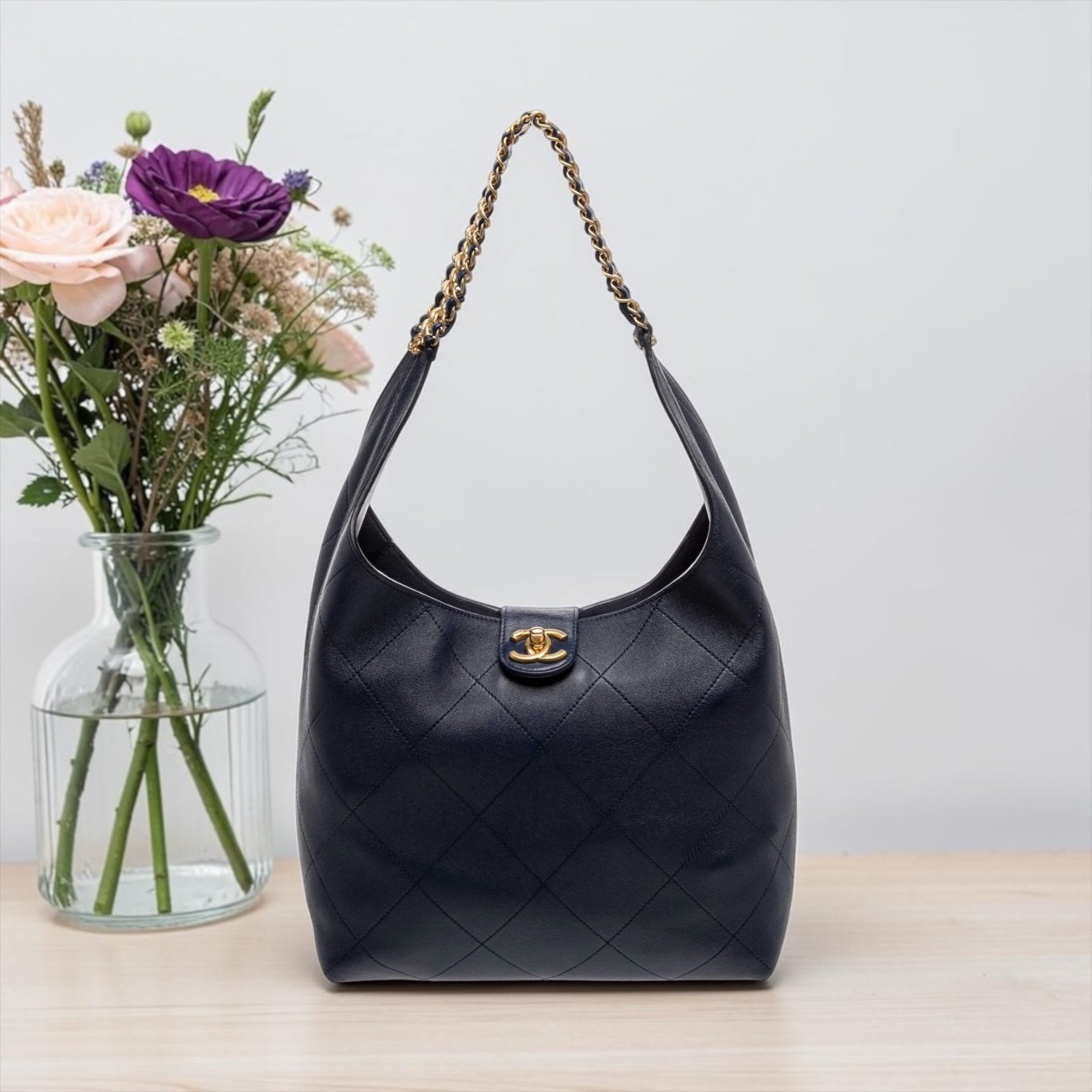 Chanel Medium Quilted Chain Hobo
